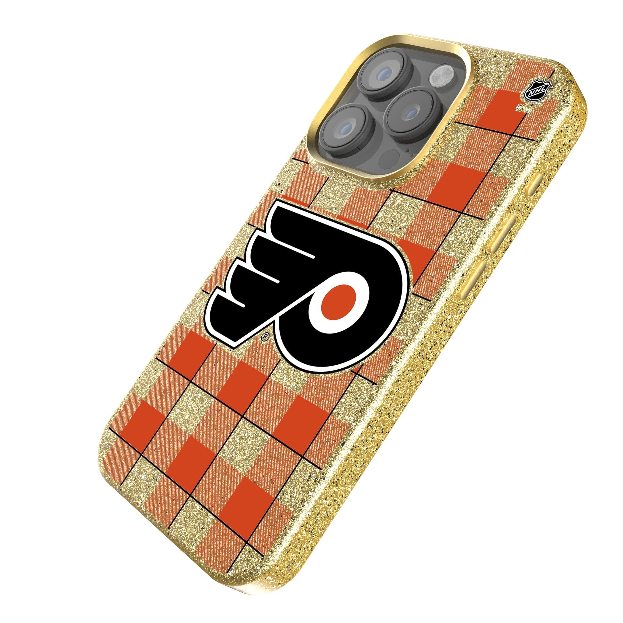 Philadelphia Flyers Plaid Bling Phone Case