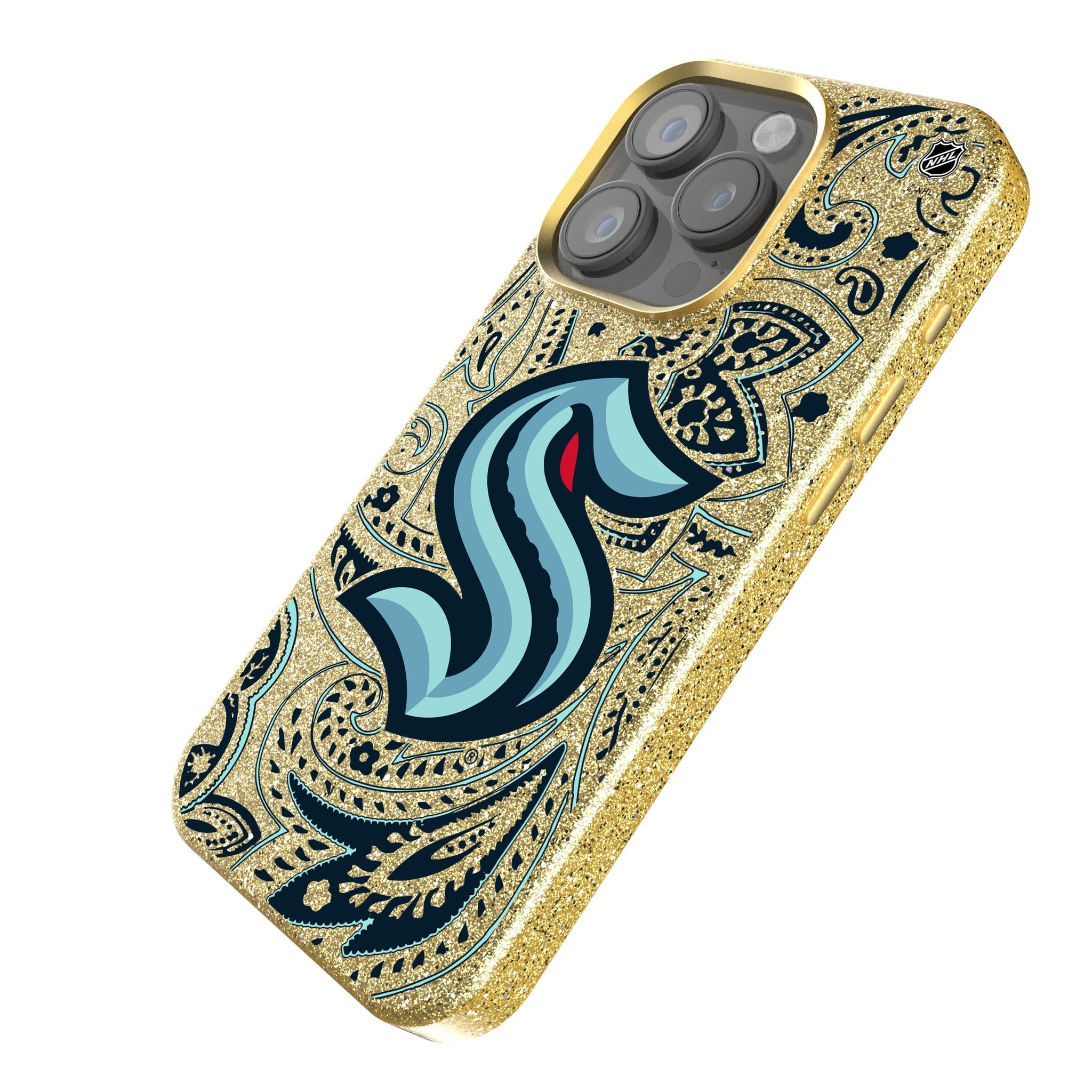 Seattle Kraken Paisley Bling Phone Case