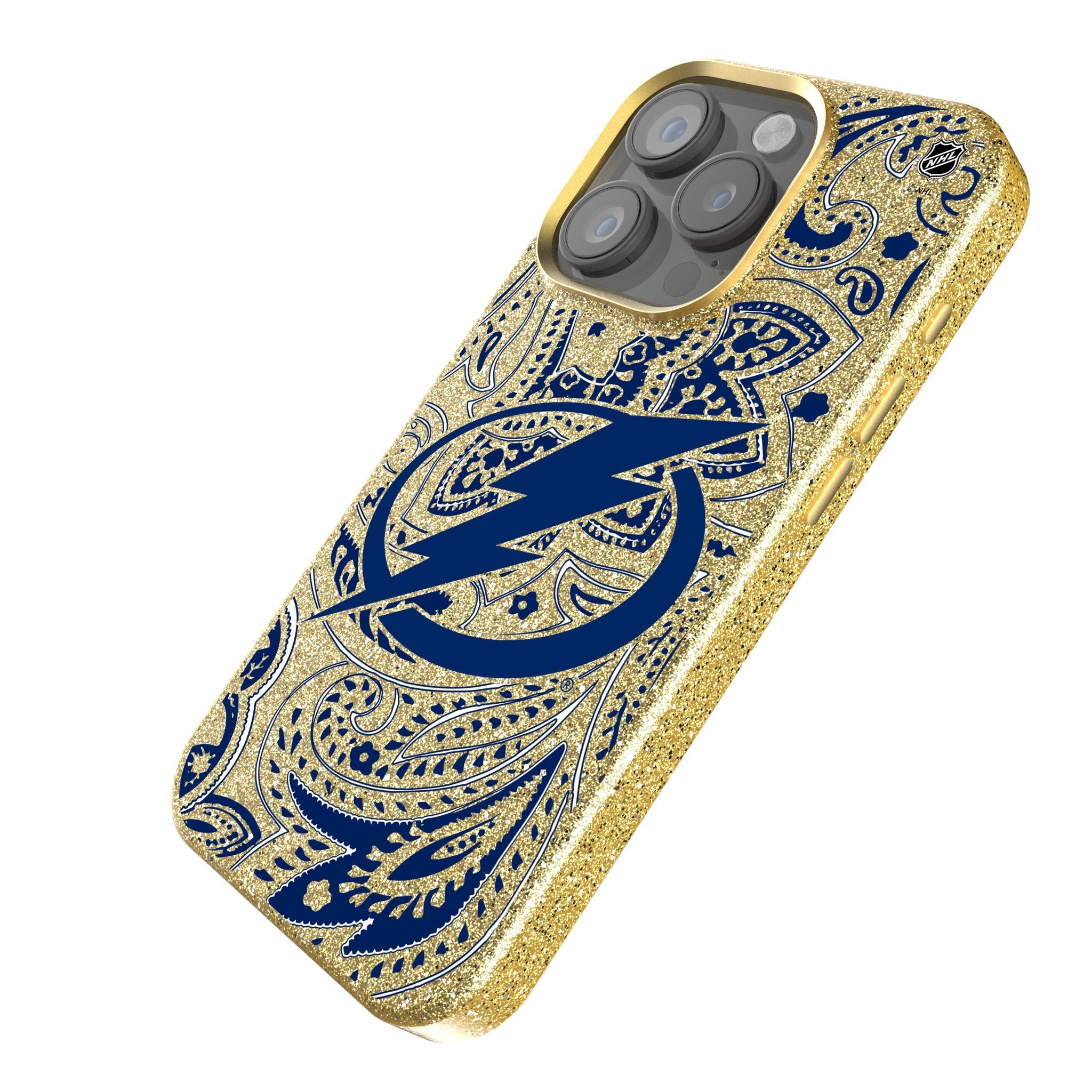 Tampa Bay Lightning Paisley Bling Phone Case