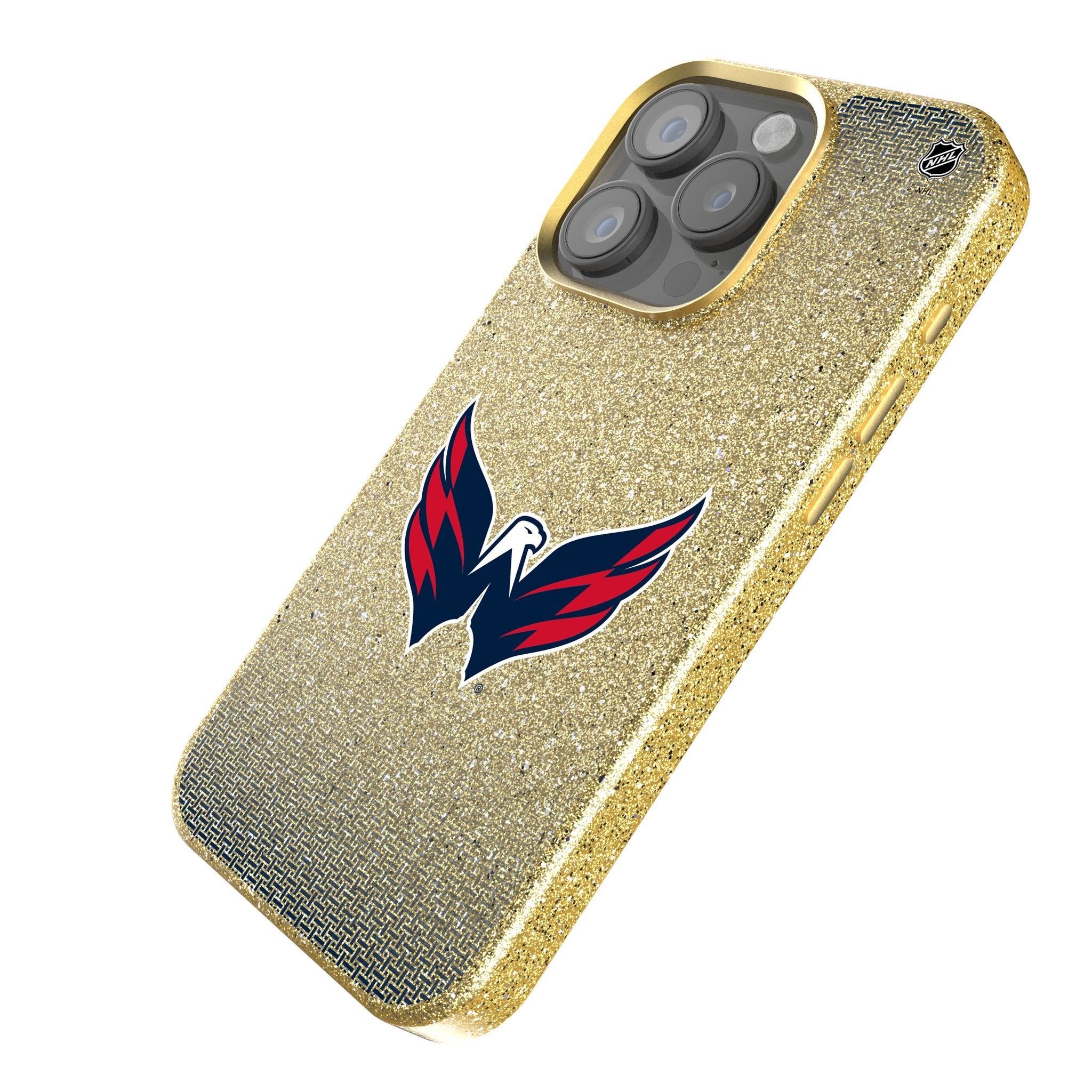Washington Capitals Linen Bling Phone Case for Apple iPhone