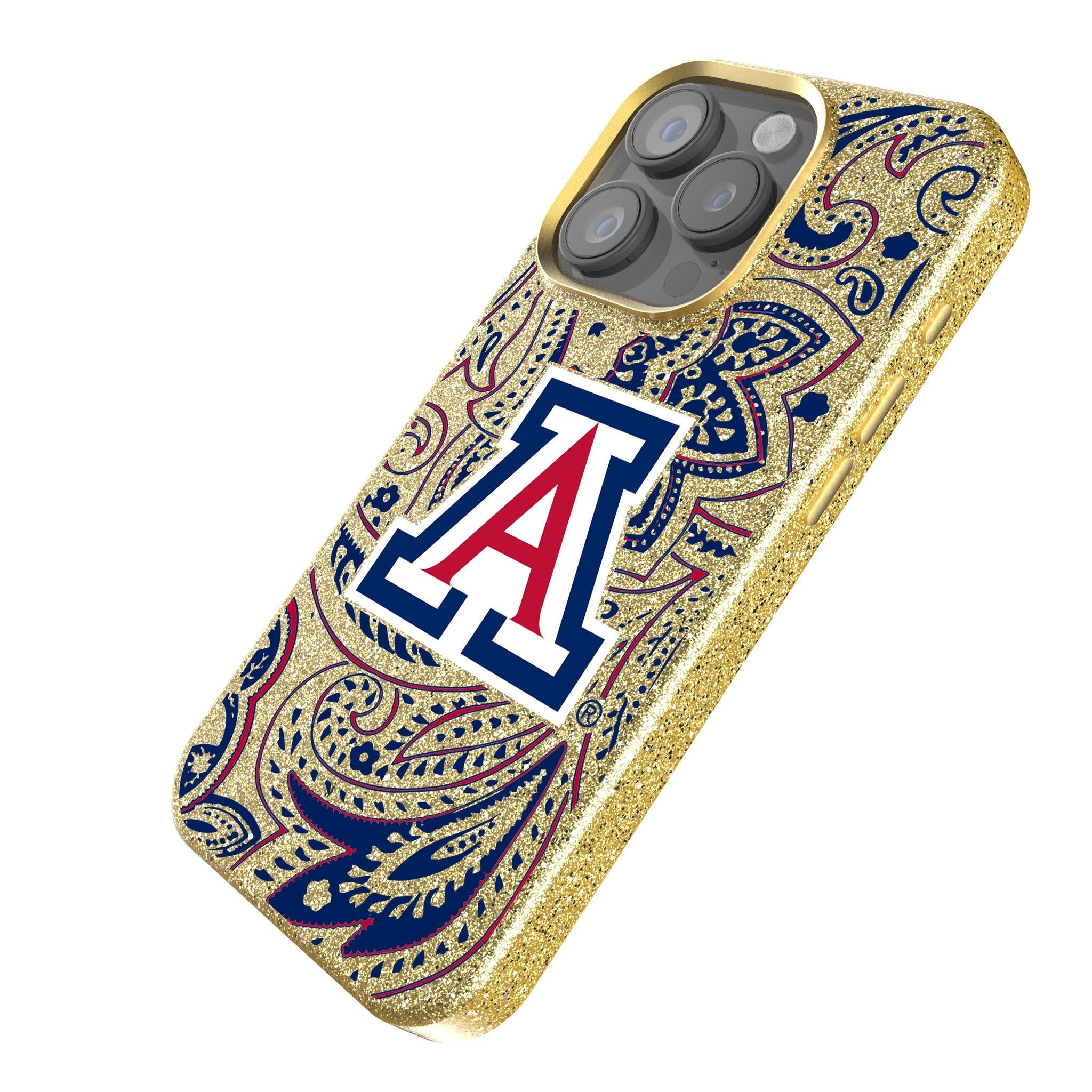 University of Arizona Wildcats Paisley Bling Phone Case 2