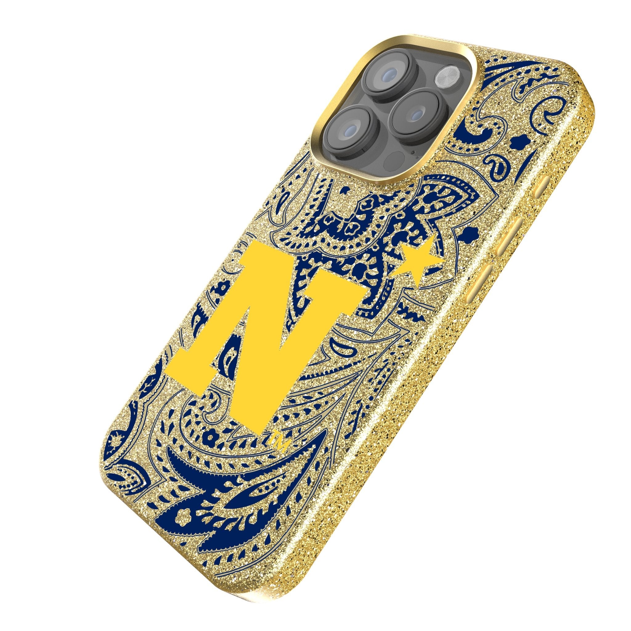 United State Naval Academy Midshipmen Paisley Bling Phone Case