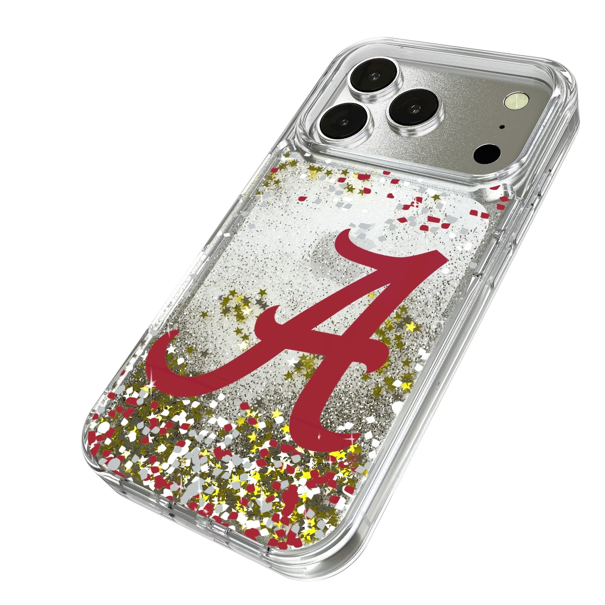 University of Alabama Crimson Tide Script A Confetti Glitter Phone Case for Apple iPhone 17 Series