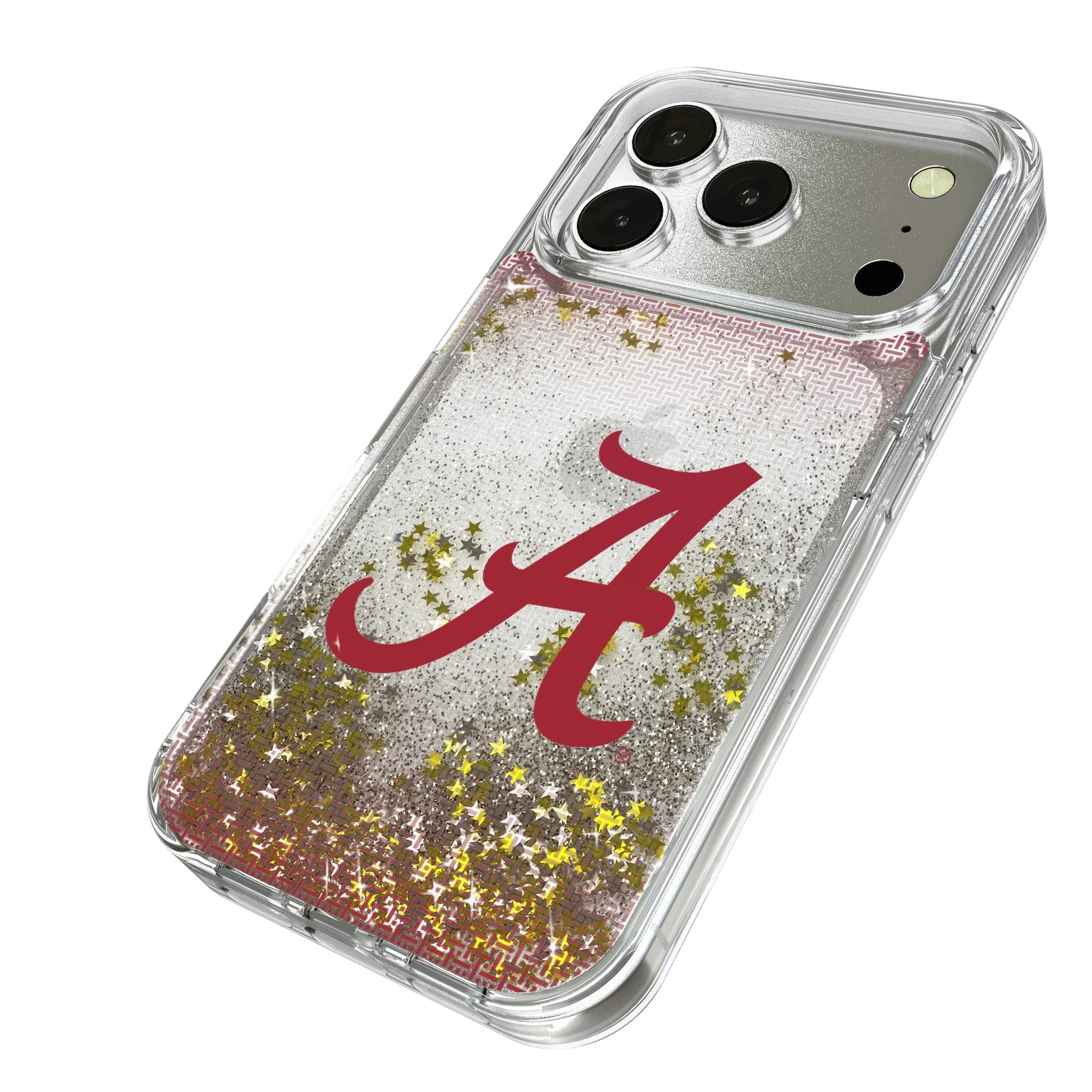 University of Alabama Crimson Tide Script A Linen Glitter Phone Case for Apple iPhone 17 Series
