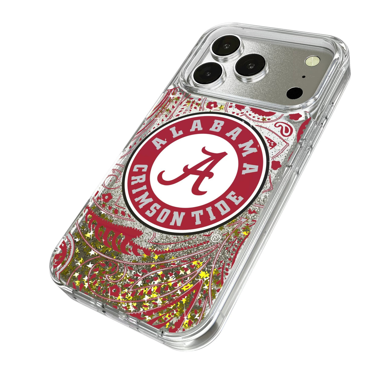 University of Alabama Crimson Tide Paisley Glitter Phone Case for Apple iPhone 17 Series