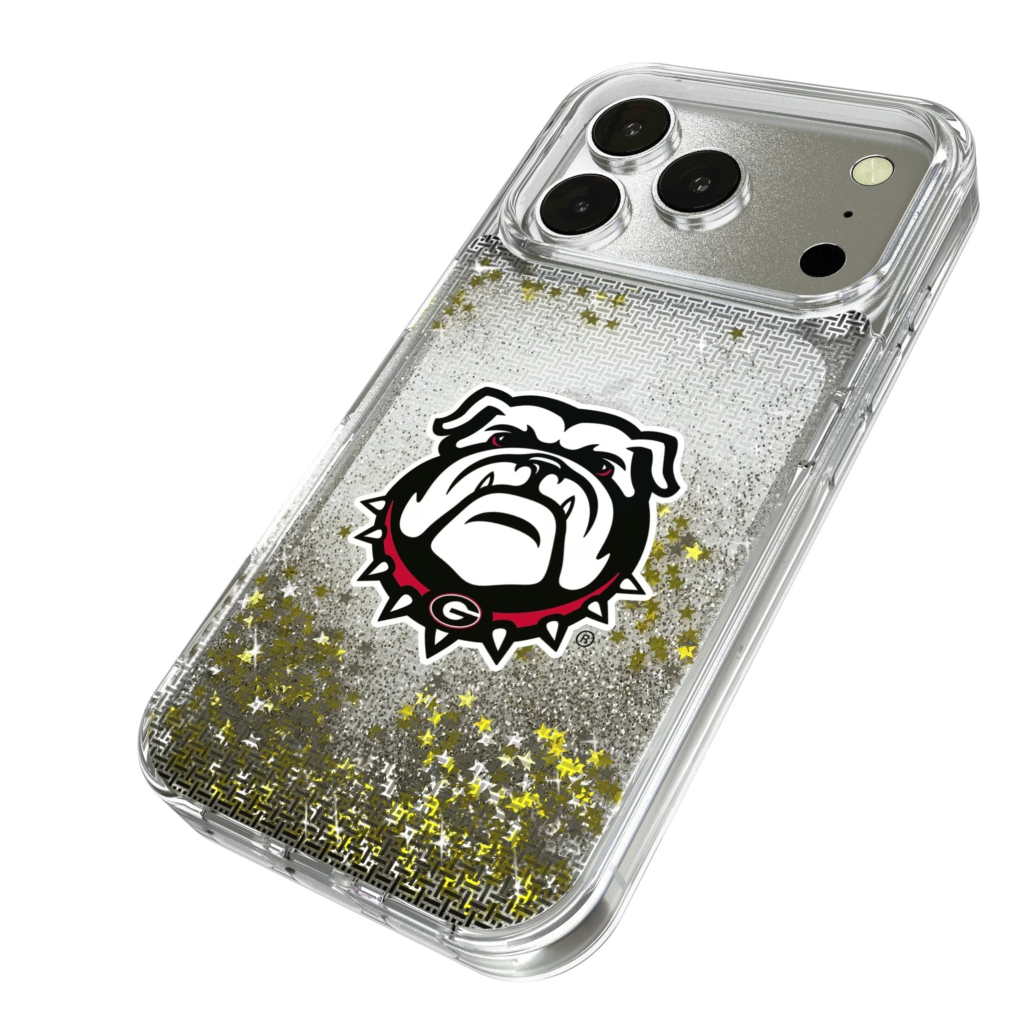 University of Georgia Bulldogs Uga Linen Glitter Phone Case for Apple iPhone 17 Series 2
