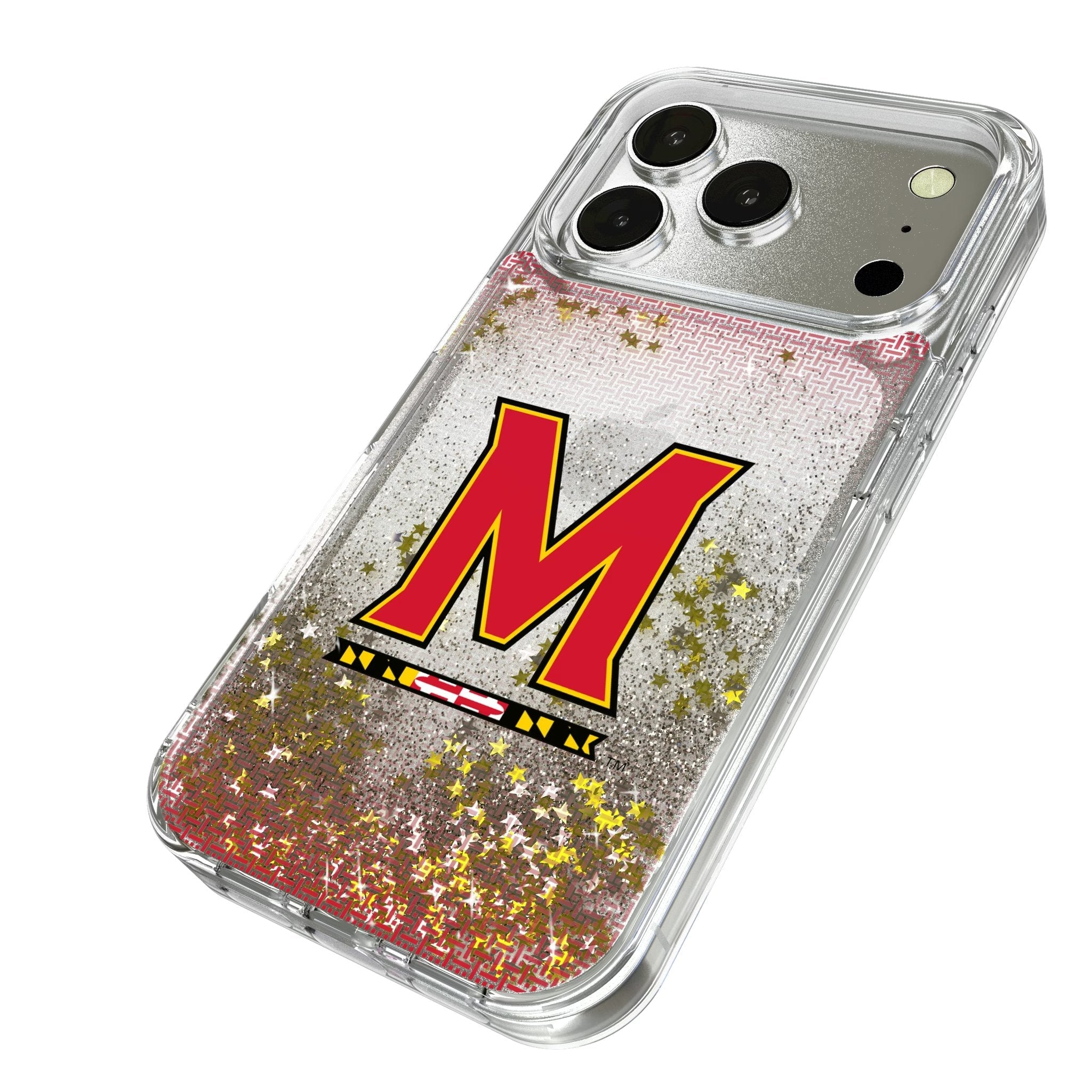 University of Maryland Terrapins Linen Glitter Phone Case for Apple iPhone 17 Series 2