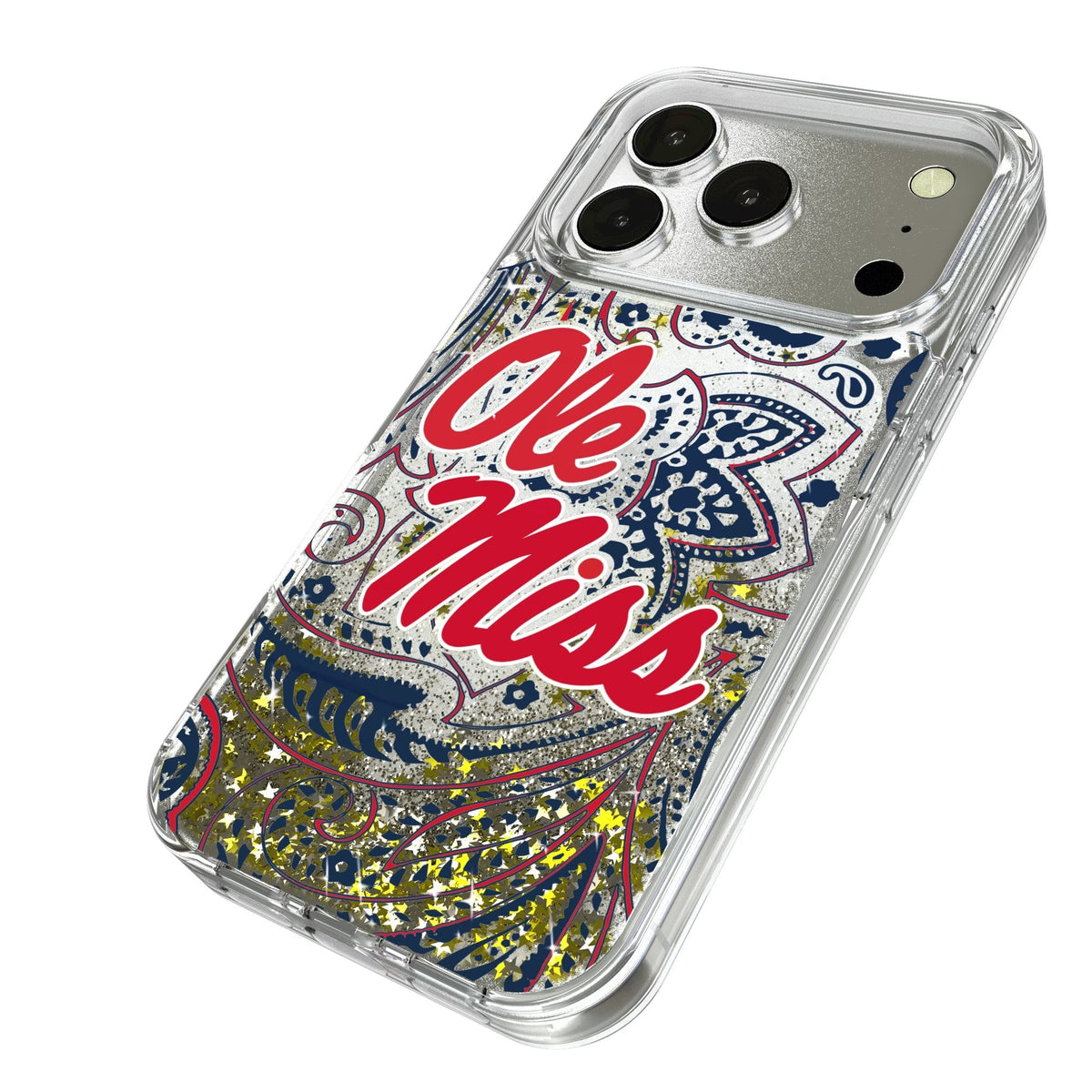 University of Mississippi Rebels Paisley Glitter Phone Case for Apple iPhone 17 Series 2