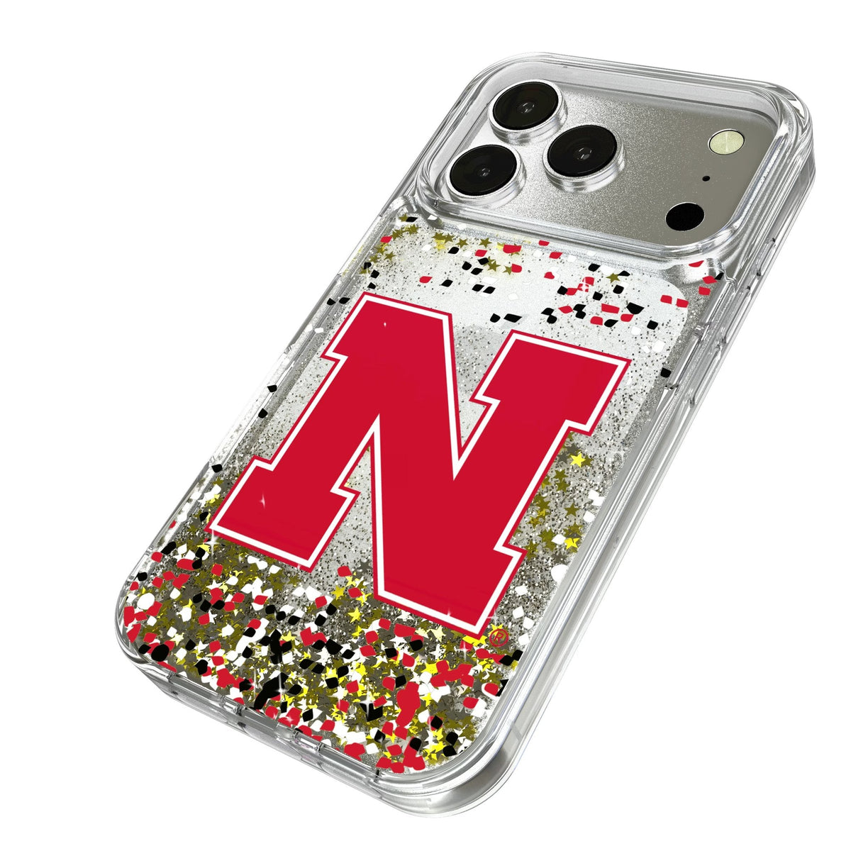 University of Nebraska Huskers Block N Confetti Glitter Phone Case for Apple iPhone 17 Series 2