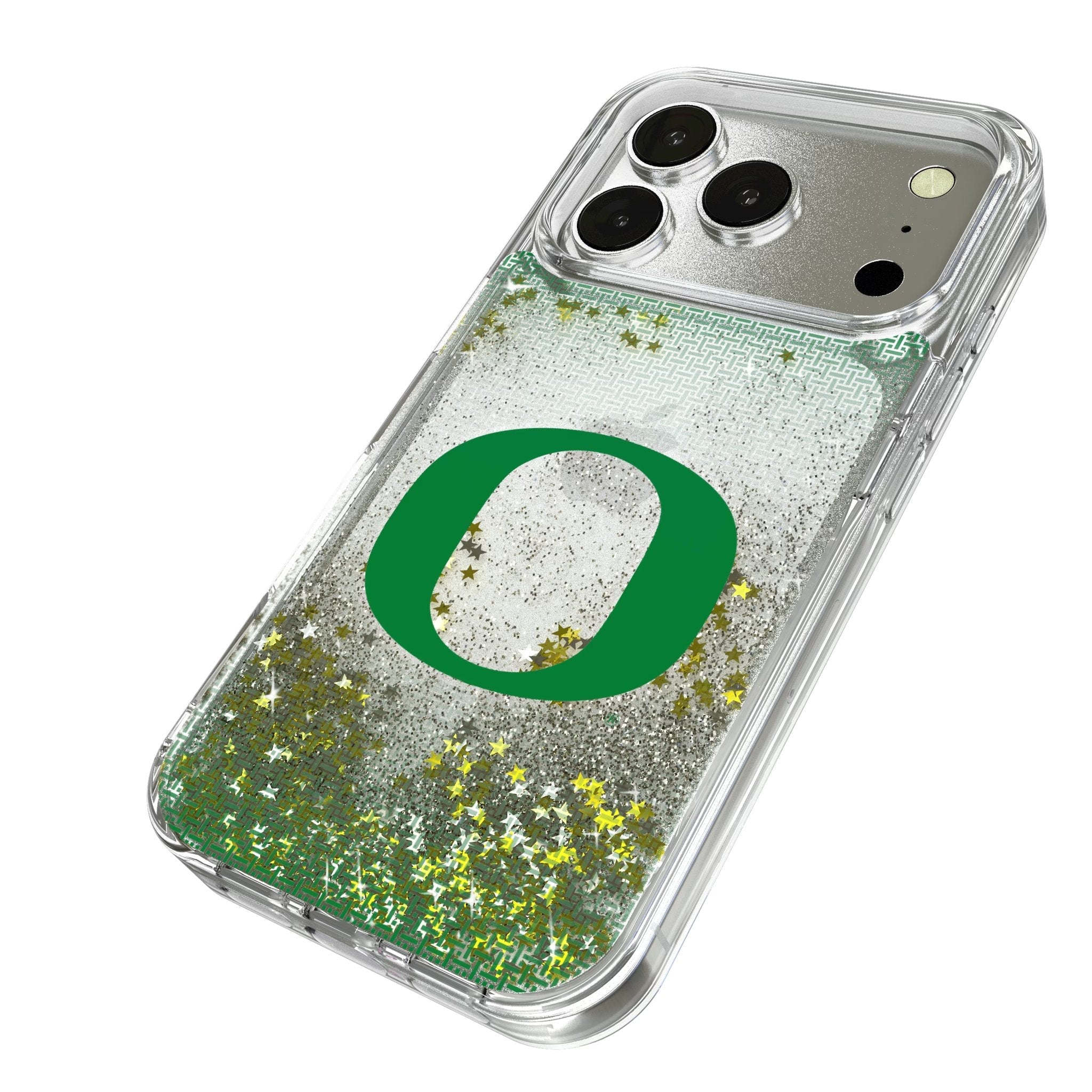 University of Oregon Ducks Linen Glitter Phone Case for Apple iPhone 17 Series 2