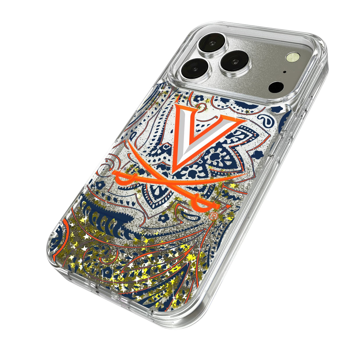 University of Virginia Cavaliers Paisley Glitter Phone Case for Apple iPhone 17 Series