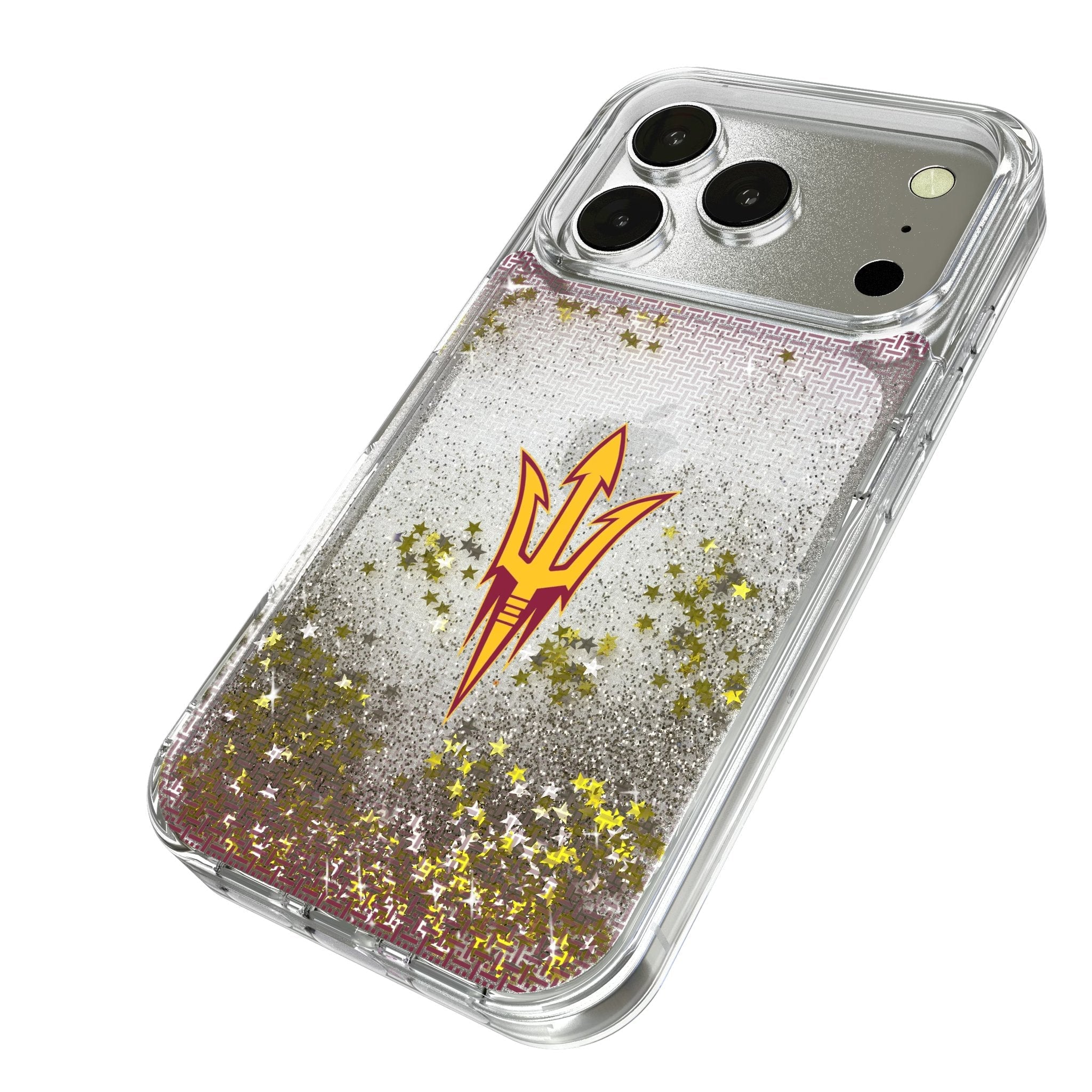 Arizona State University Sun Devils Linen Glitter Phone Case for Apple iPhone 17 Series