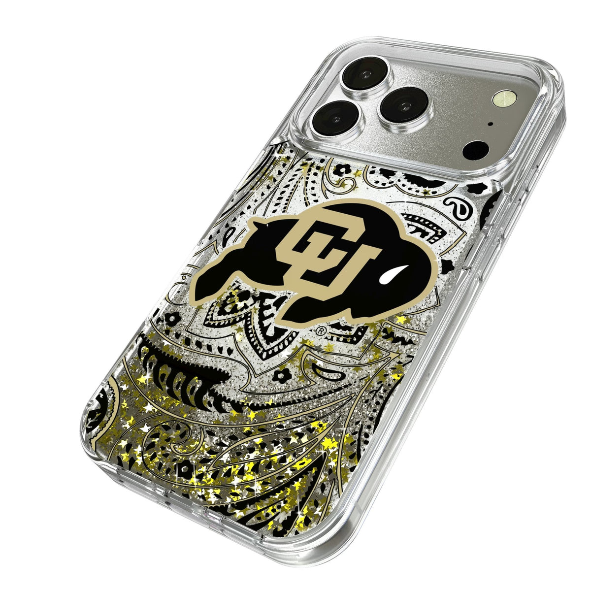 University of Colorado Buffaloes Paisley Glitter Phone Case for Apple iPhone 17 Series 2