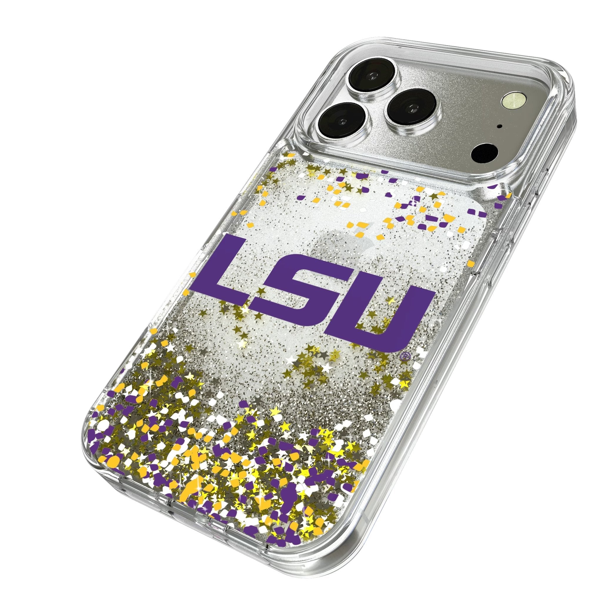 Louisiana State University Tigers Confetti Glitter Phone Case for Apple iPhone 17 Series