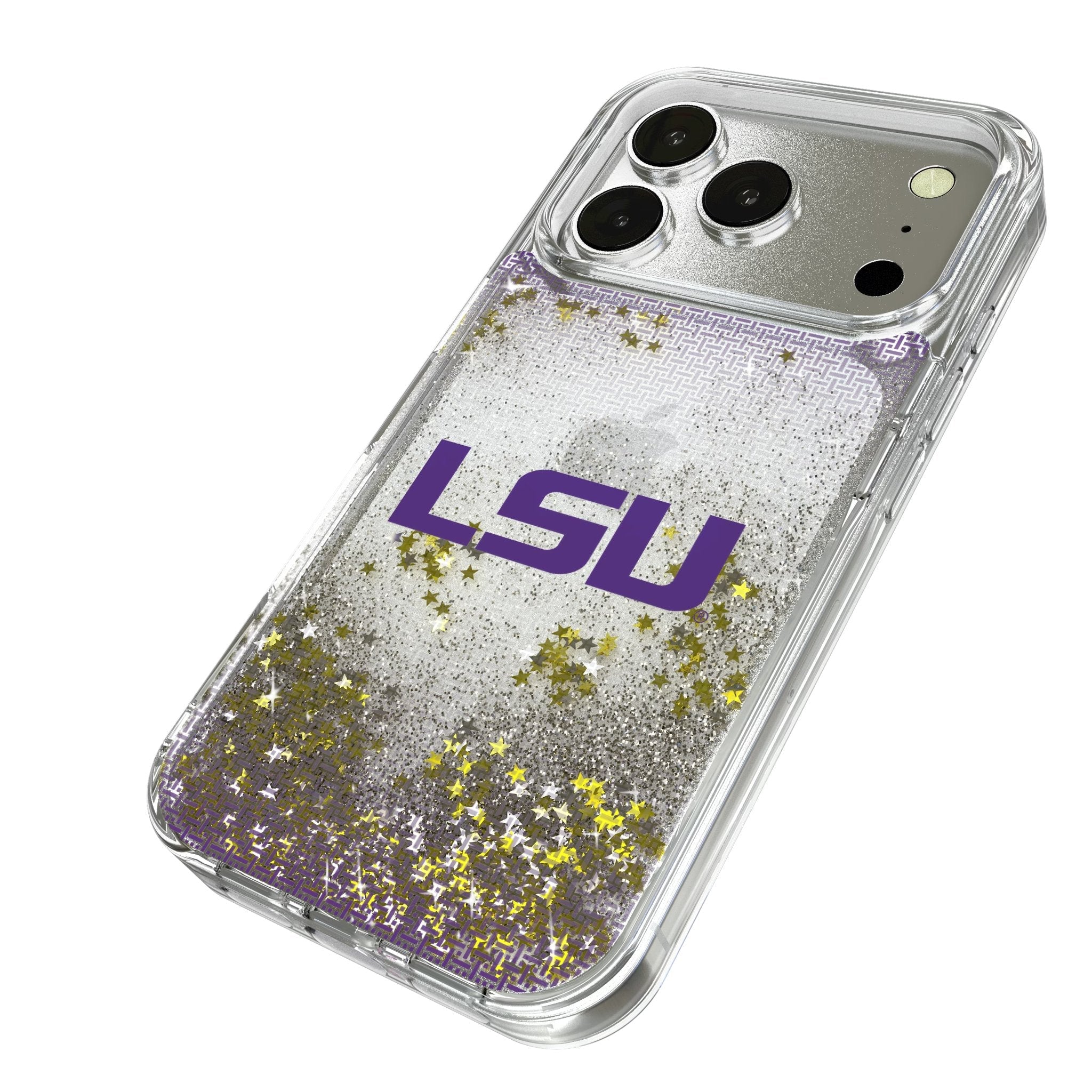 Louisiana State University Tigers Linen Glitter Phone Case for Apple iPhone 17 Series