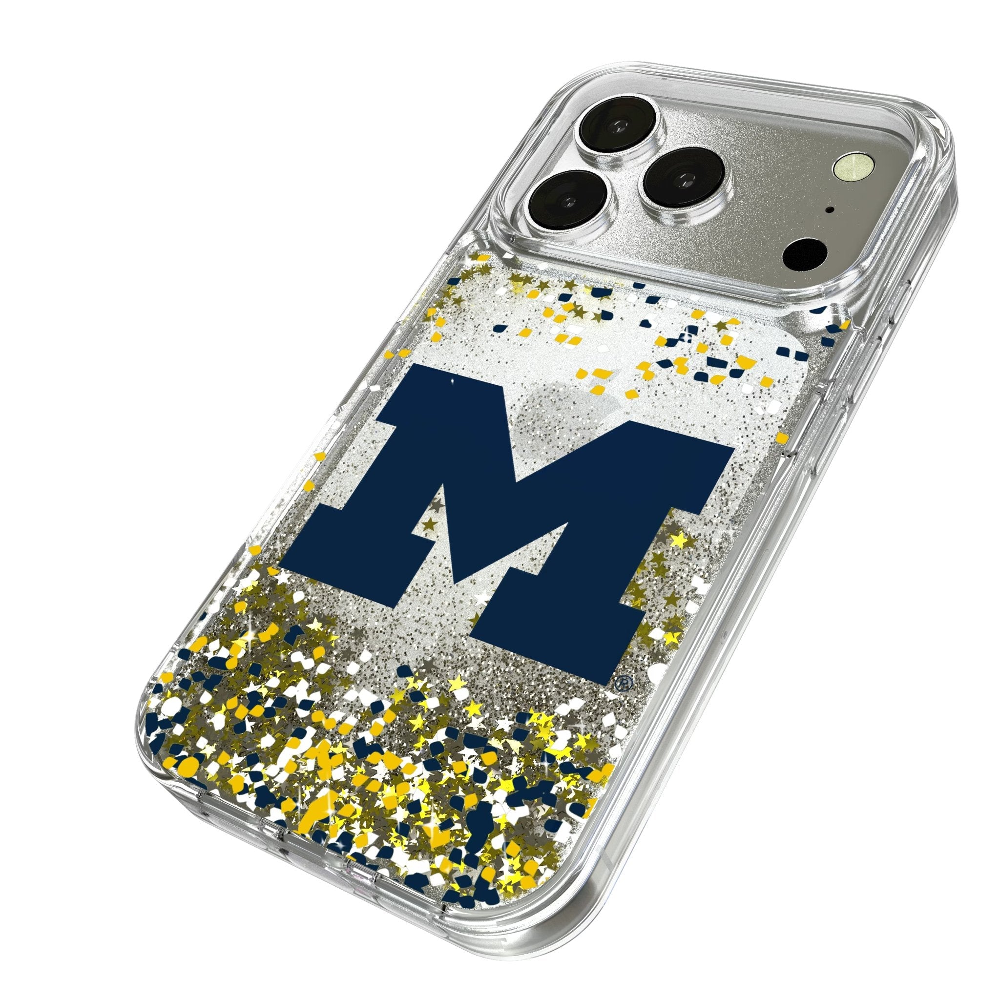 University of Michigan Wolverines Confetti Glitter Phone Case for Apple iPhone 17 Series 2