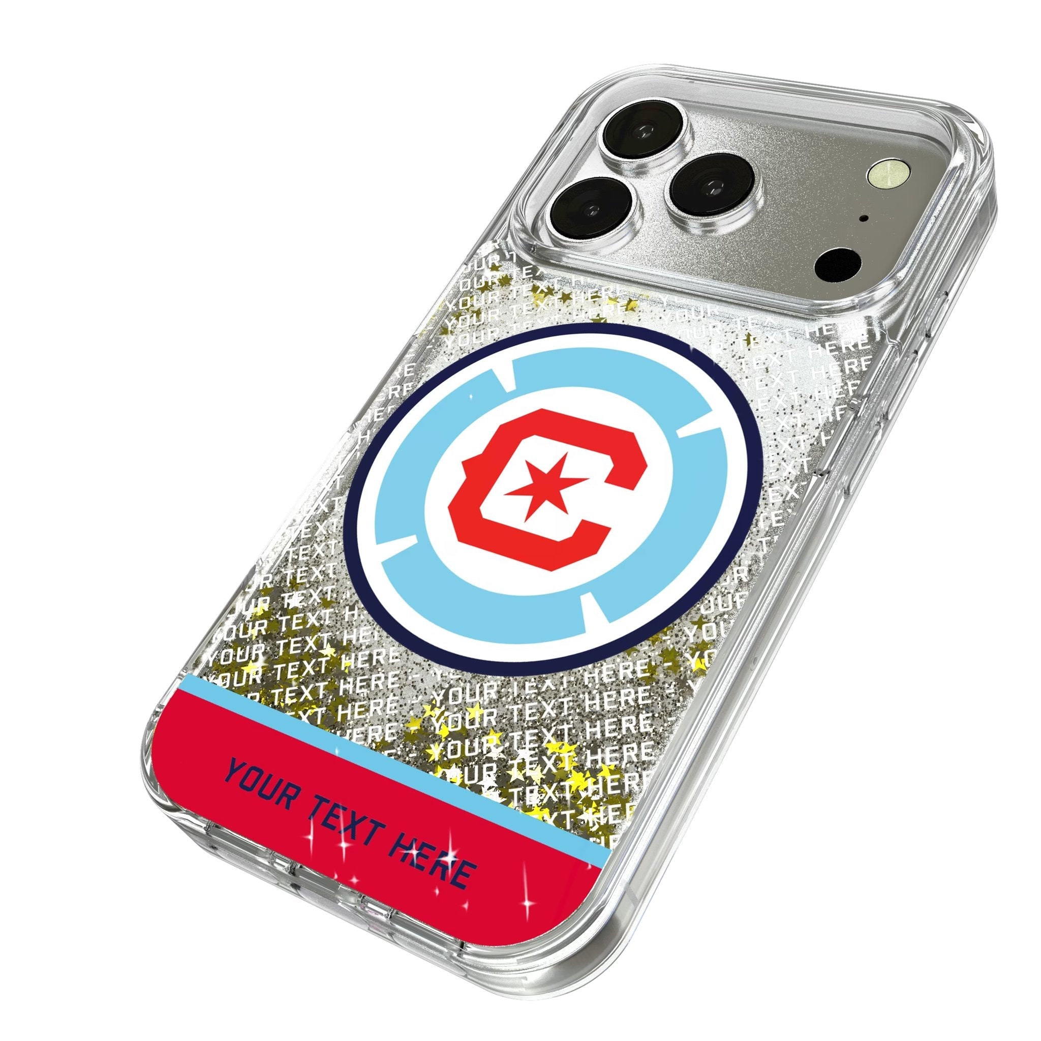 Chicago Fire Personalized EndZone Plus Glitter Phone Case for Apple iPhone 17 Series