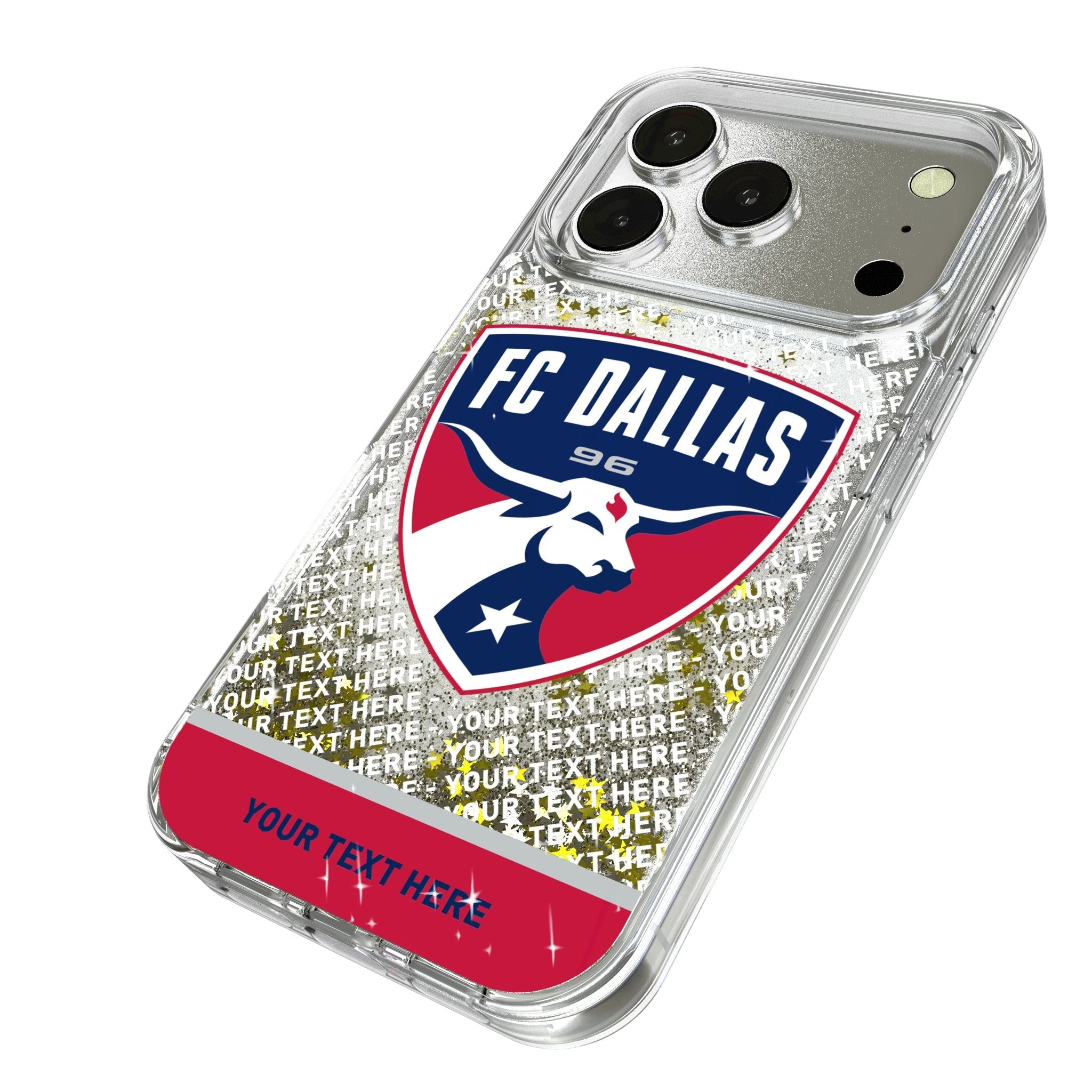 FC Dallas Personalized EndZone Plus Glitter Phone Case for Apple iPhone 17 Series