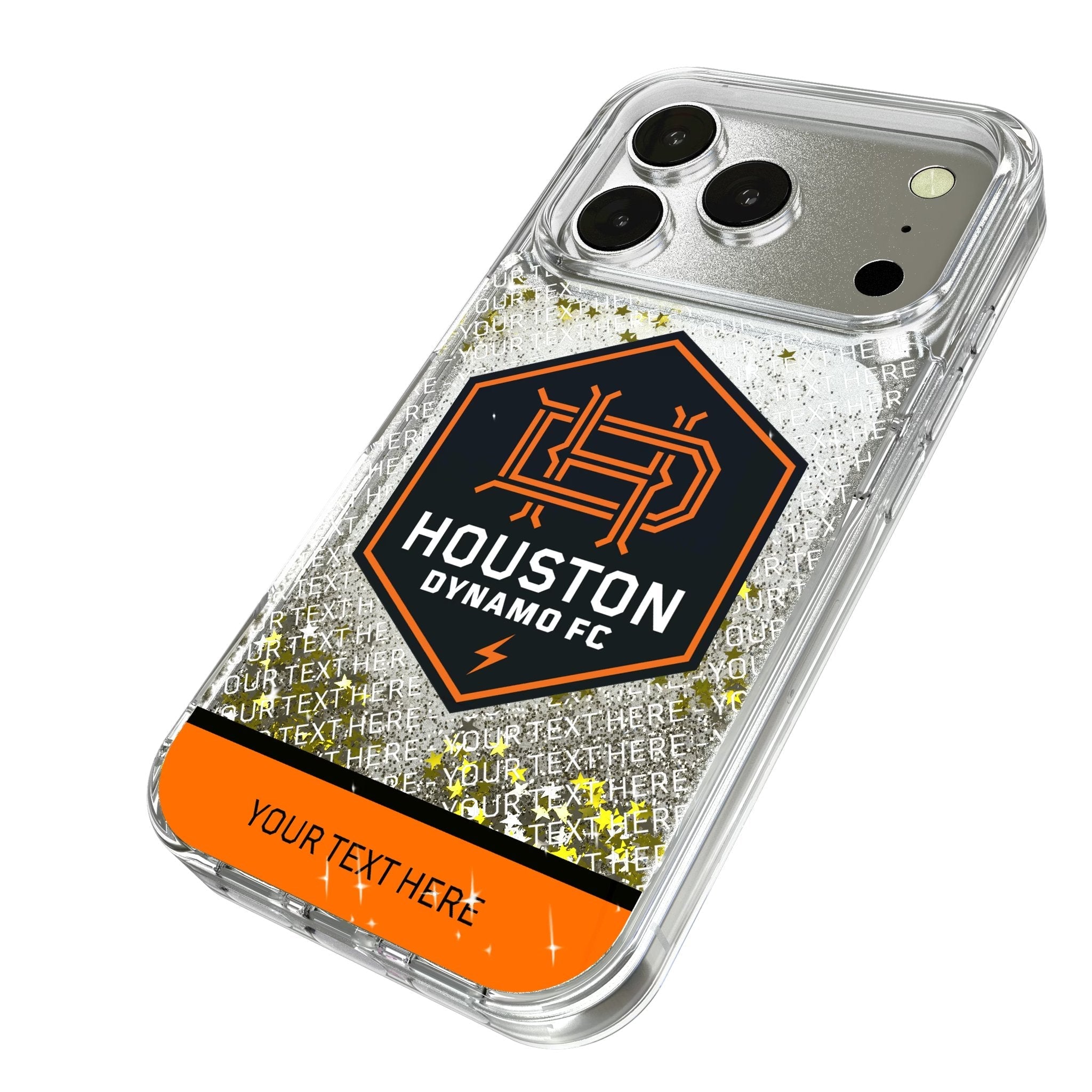 Houston Dynamo Personalized EndZone Plus Glitter Phone Case for Apple iPhone 17 Series