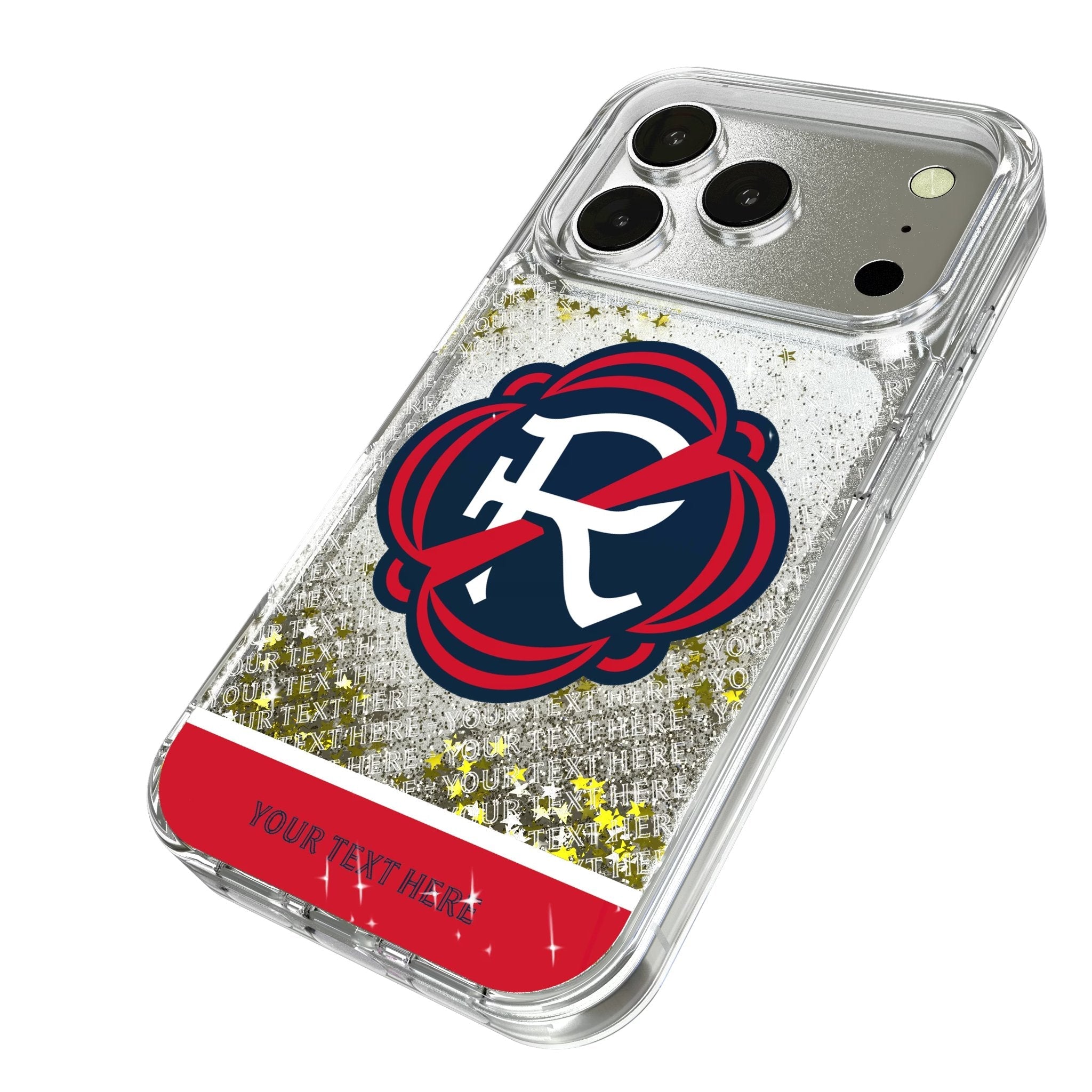 New England Revolution Personalized EndZone Plus Glitter Phone Case for Apple iPhone 17 Series