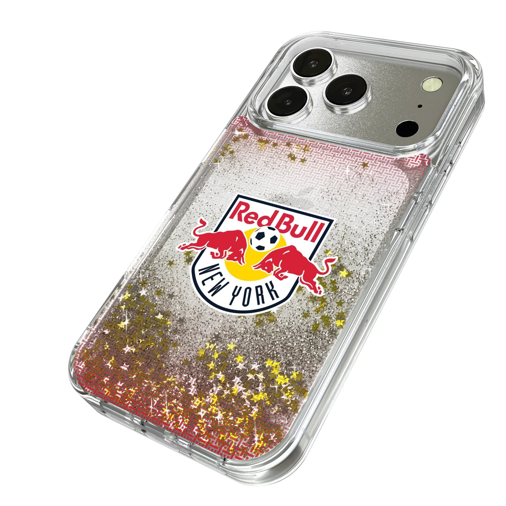 New York Red Bulls Linen Glitter Phone Case for Apple iPhone 17 Series