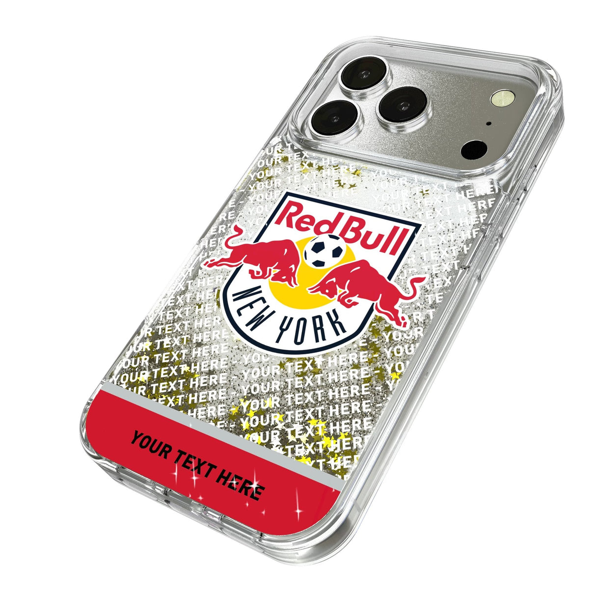 New York Red Bulls Personalized EndZone Plus Glitter Phone Case for Apple iPhone 17 Series 2