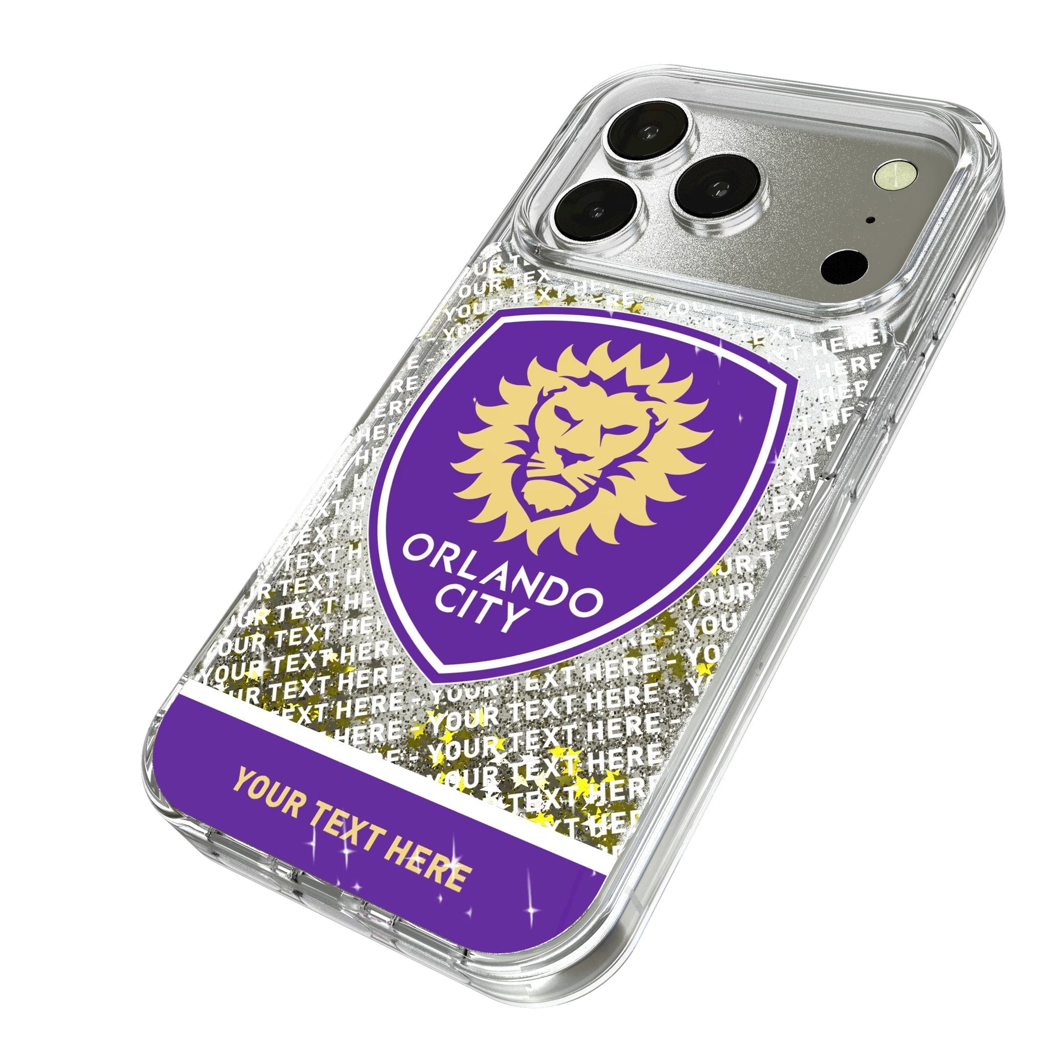 Orlando City Soccer Club Personalized EndZone Plus Glitter Phone Case for Apple iPhone 17 Series 2
