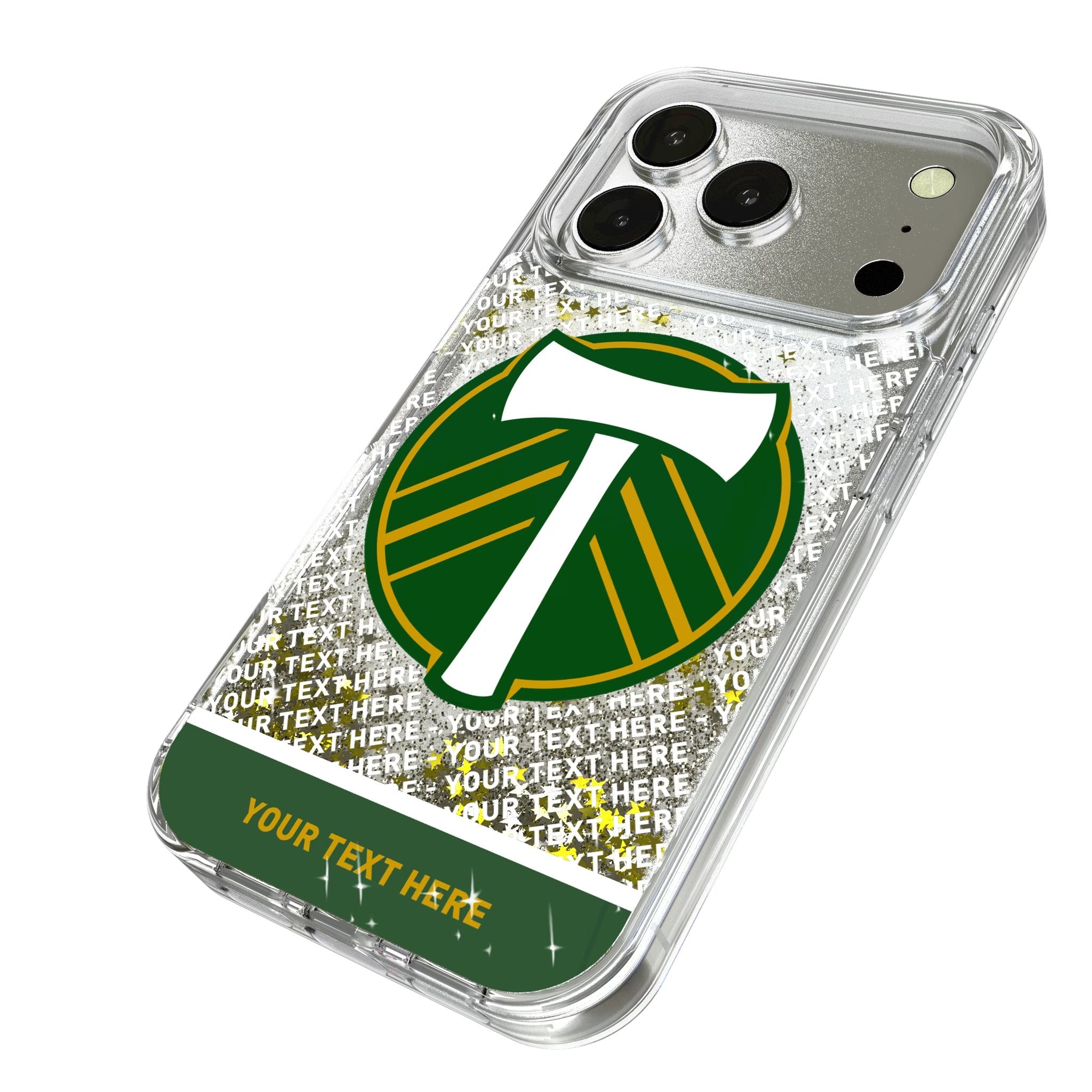 Portland Timbers Personalized EndZone Plus Glitter Phone Case for Apple iPhone 17 Series 2