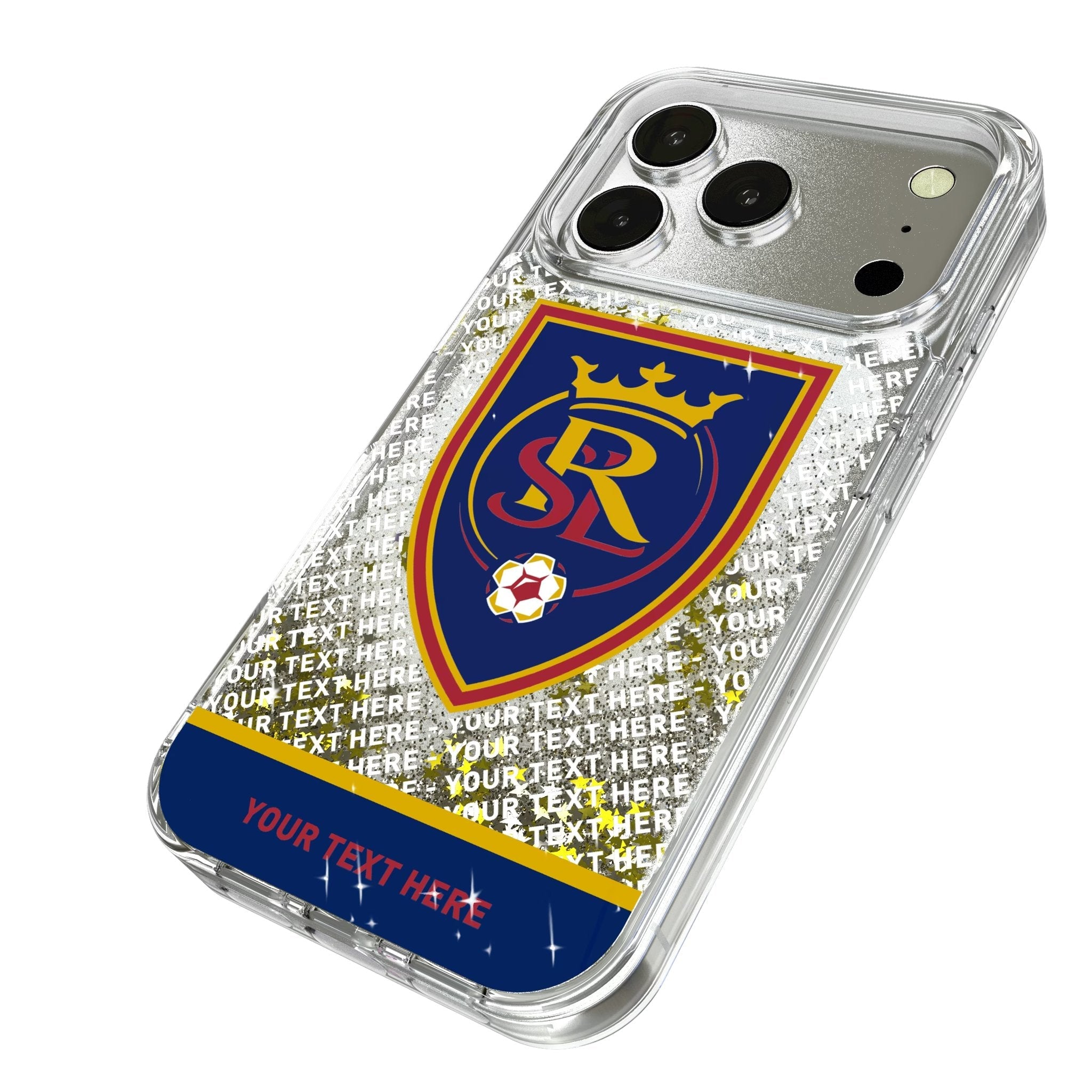 Real Salt Lake Personalized EndZone Plus Glitter Phone Case for Apple iPhone 17 Series