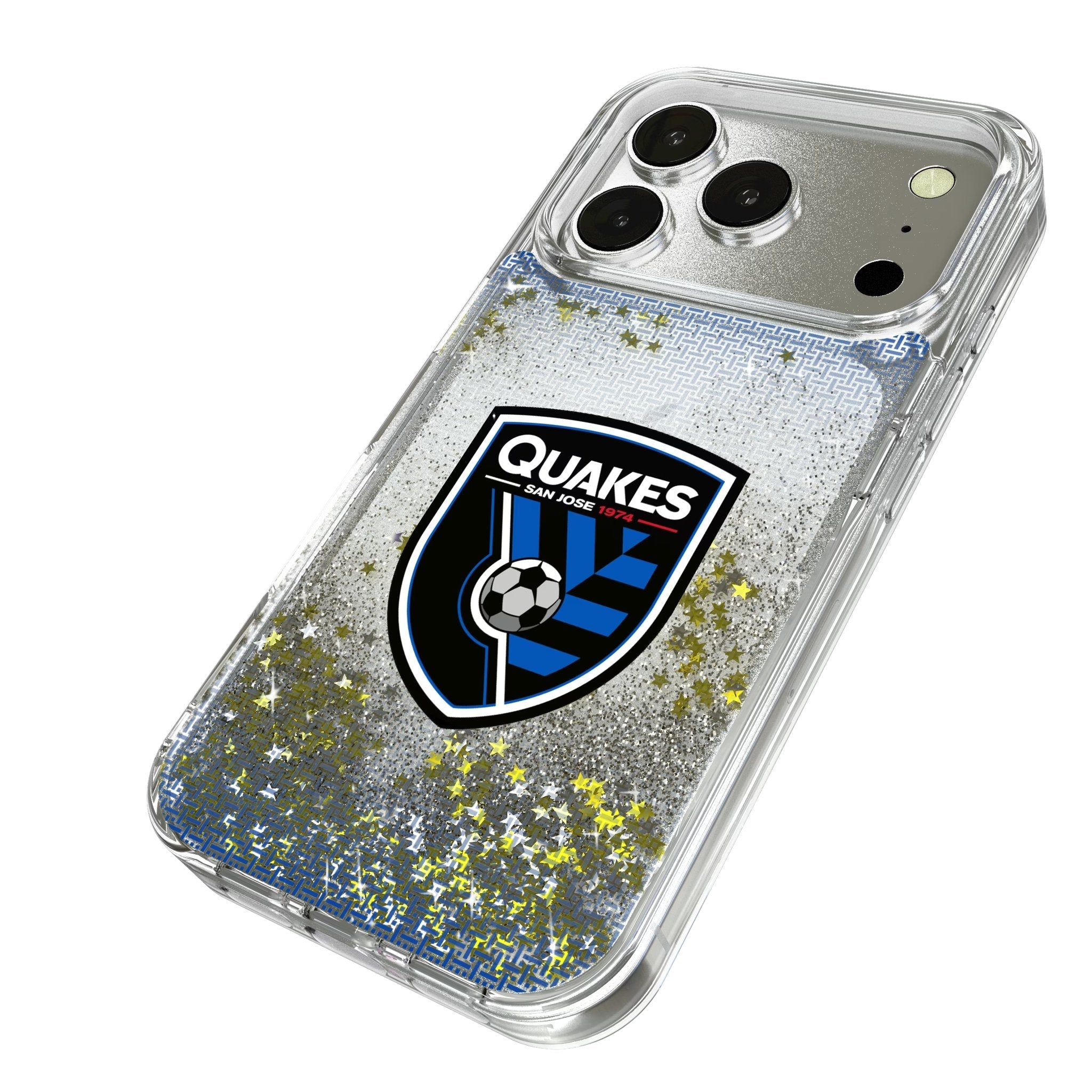 San Jose Earthquakes Linen Glitter Phone Case for Apple iPhone 17 Series