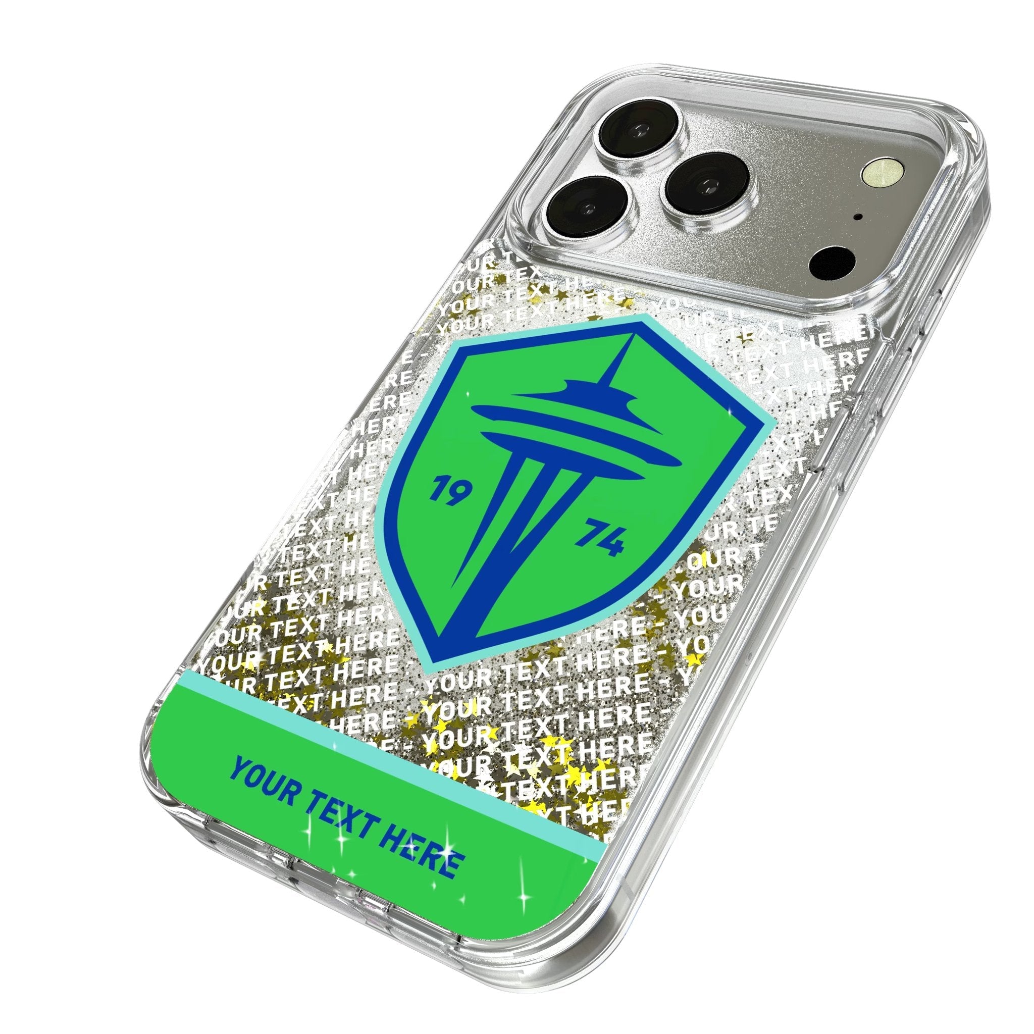 Seattle Sounders FC Personalized EndZone Plus Glitter Phone Case for Apple iPhone 17 Series 2
