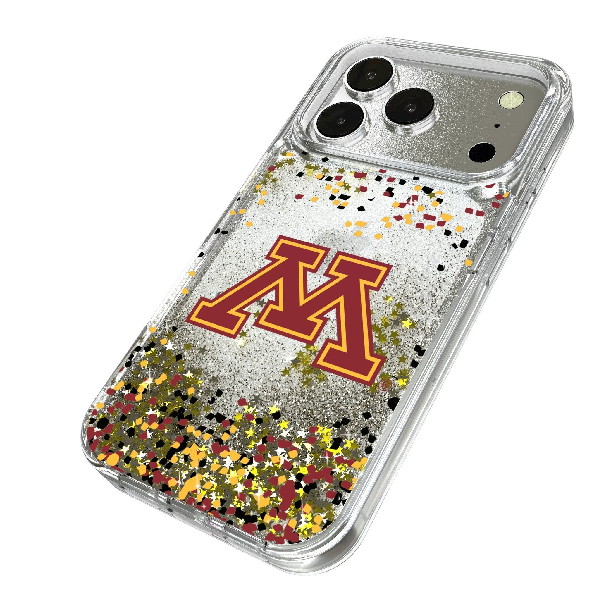 University of Minnesota Golden Gophers Confetti Glitter Phone Case for Apple iPhone 17 Series