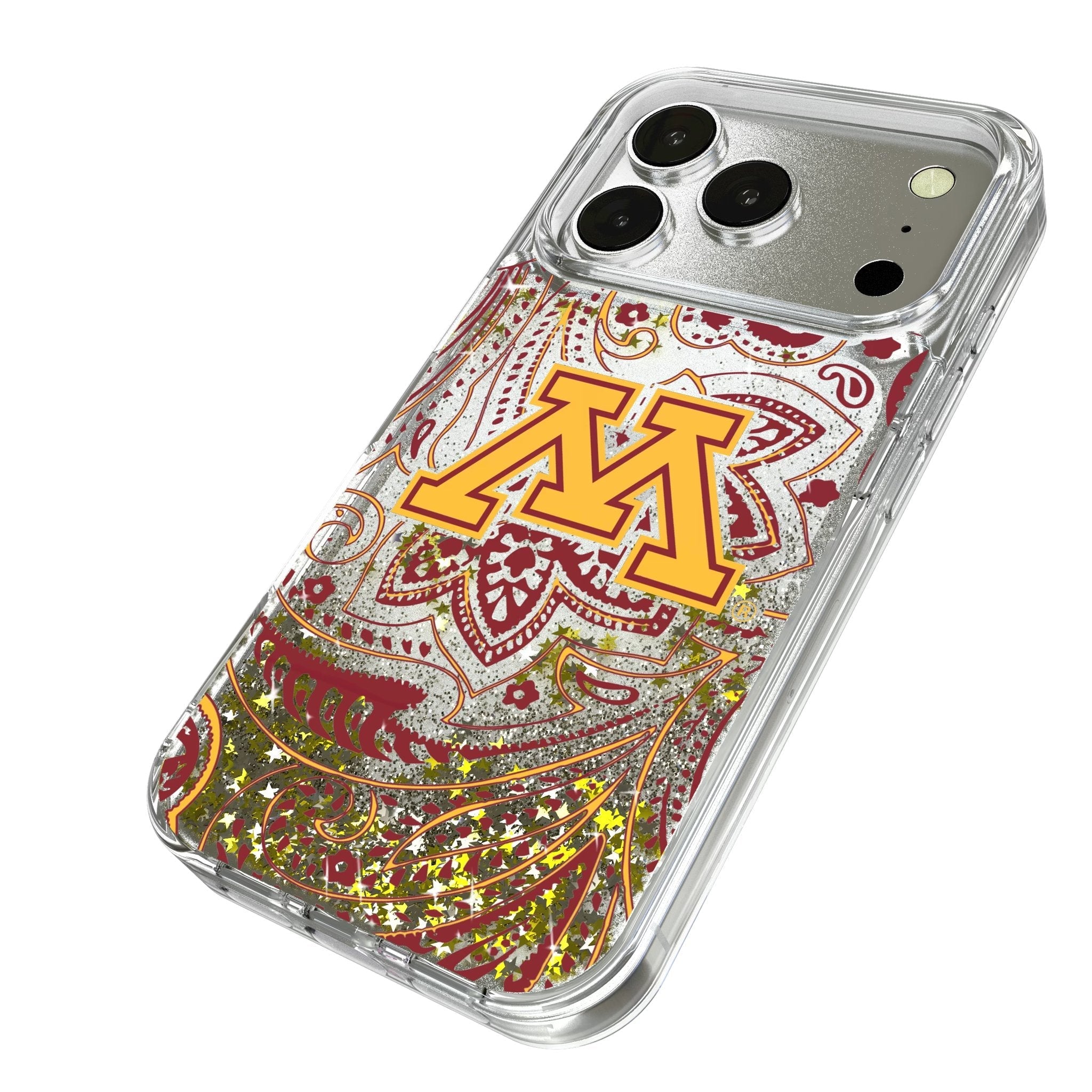 University of Minnesota Golden Gophers Paisley Glitter Phone Case for Apple iPhone 17 Series