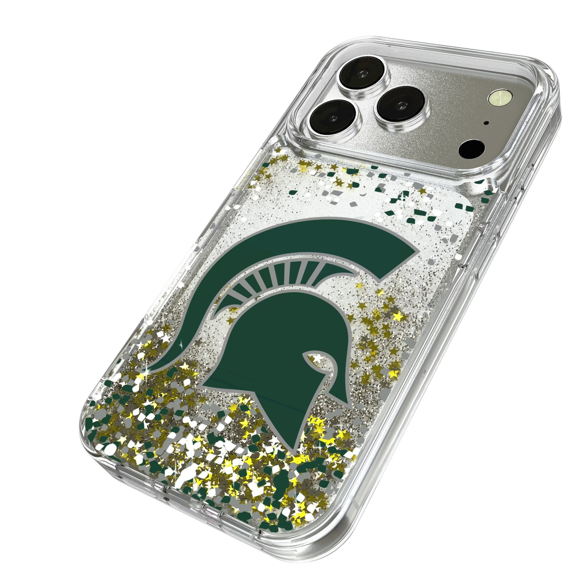 Michigan State University Spartans Confetti Glitter Phone Case for Apple iPhone 17 Series