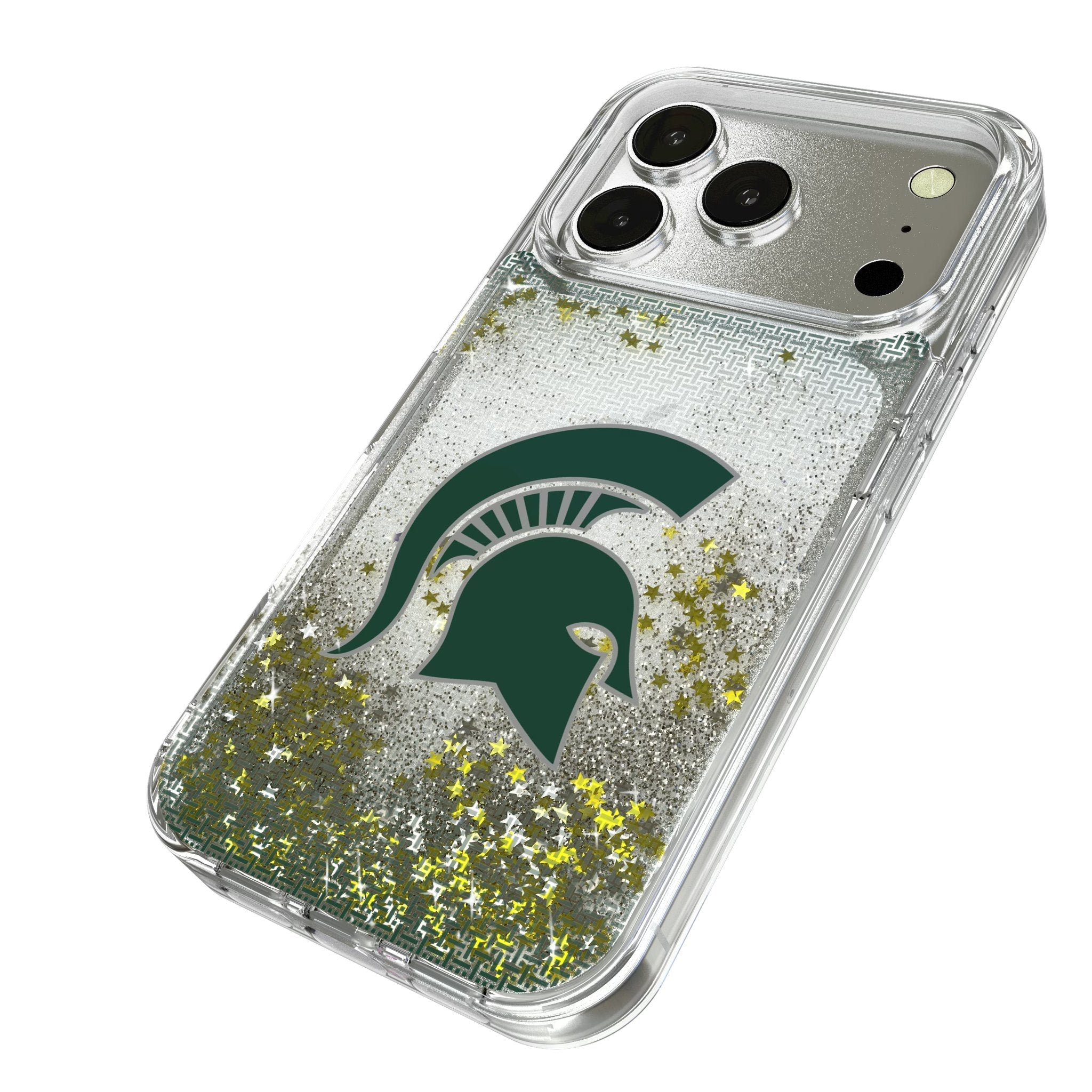 Michigan State University Spartans Linen Glitter Phone Case for Apple iPhone 17 Series