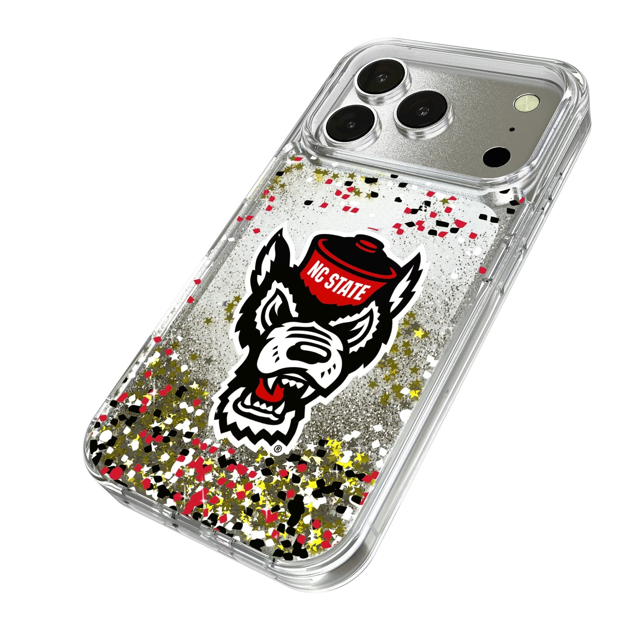 North Carolina State University Wolfpack Confetti Glitter Phone Case for Apple iPhone 17 Series
