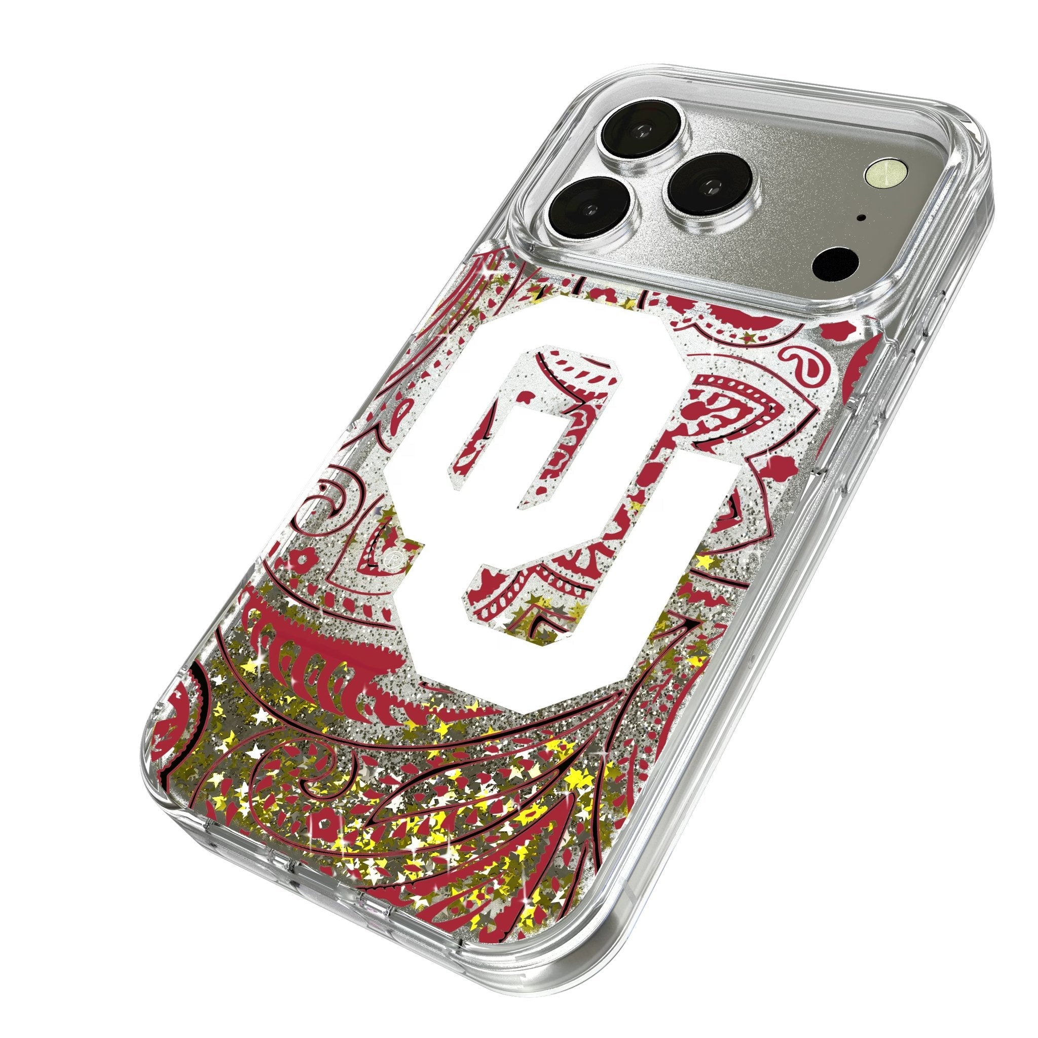 University of Oklahoma Sooners Paisley Glitter Phone Case for Apple iPhone 17 Series