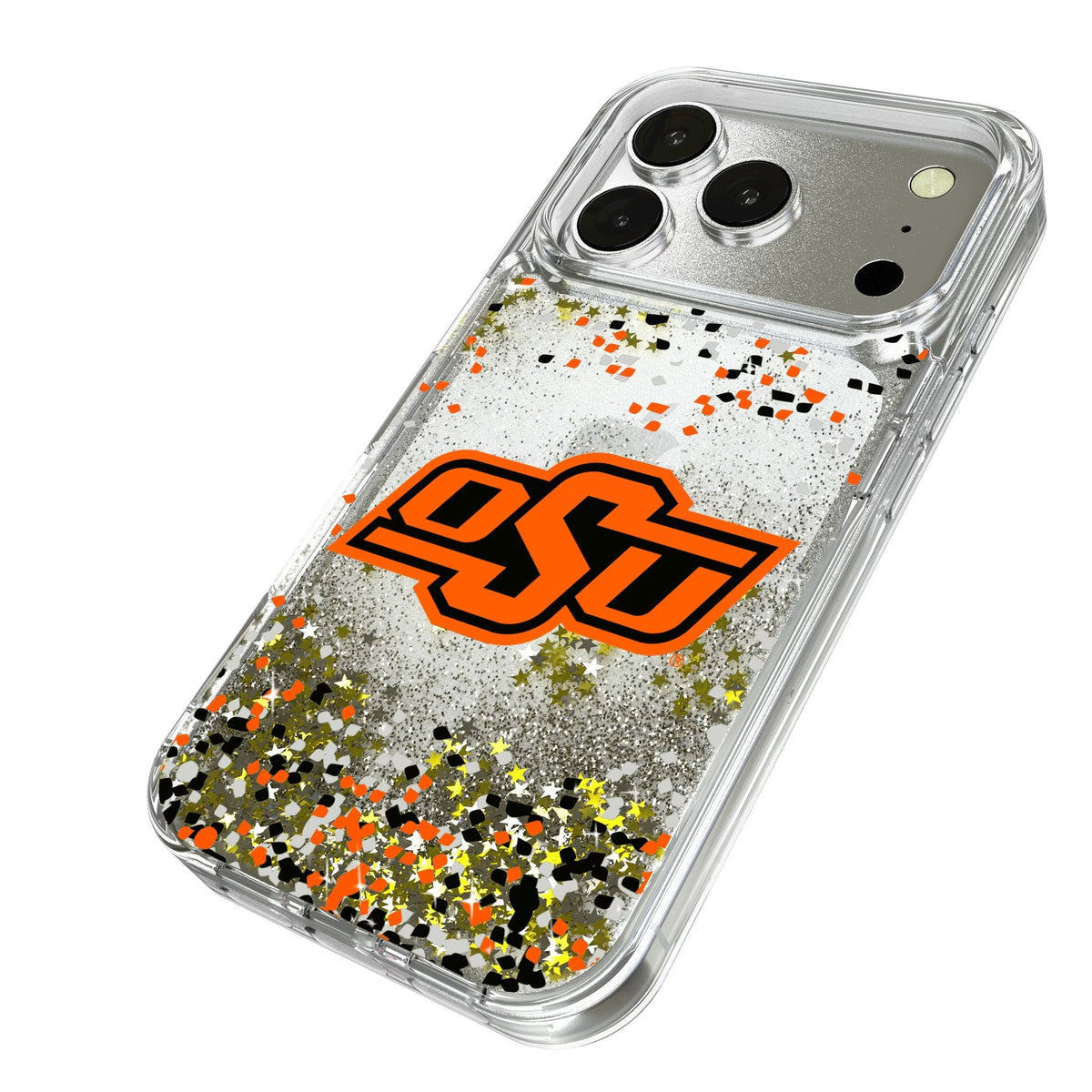 Oklahoma State University Cowboys Confetti Glitter Phone Case for Apple iPhone 17 Series 2