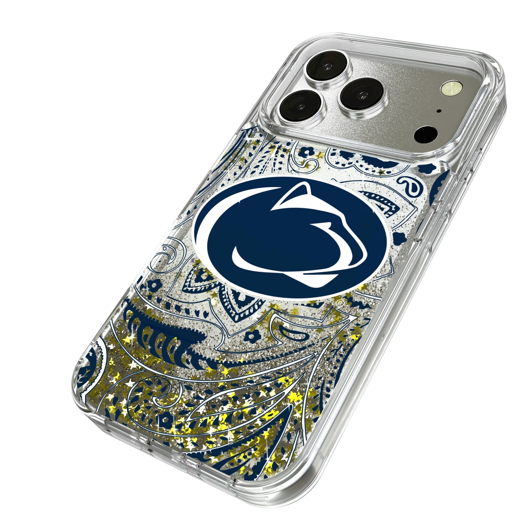 Pennsylvania State University Nittany Lions Paisley Glitter Phone Case for Apple iPhone 17 Series 2