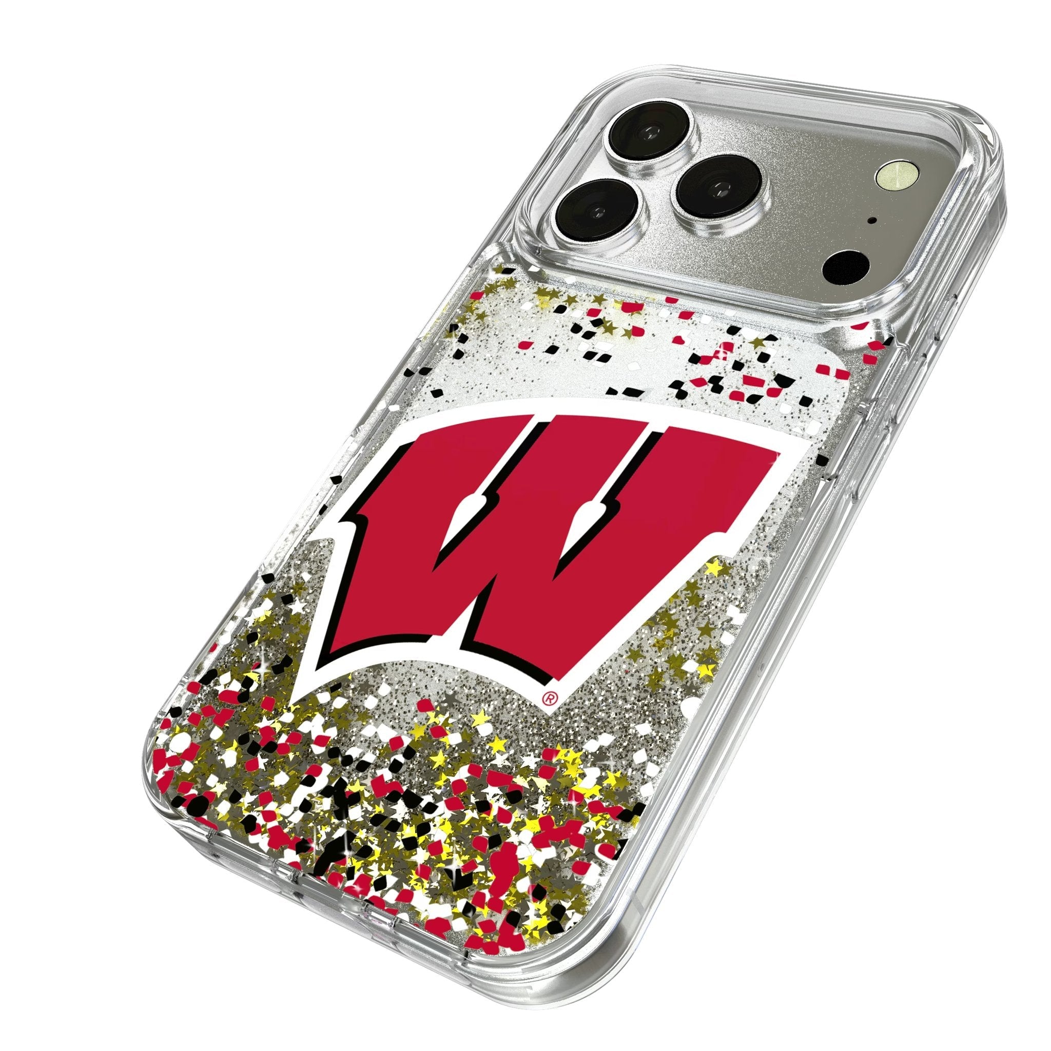 University of Wisconsin Badgers Confetti Glitter Phone Case for Apple iPhone 17 Series 2