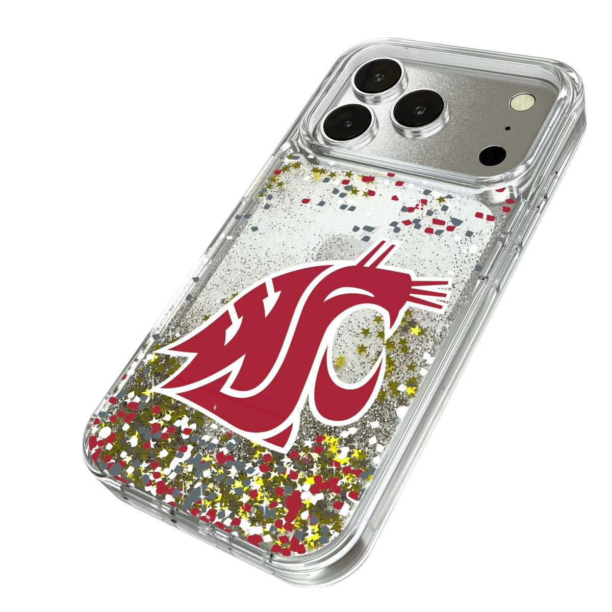 Washington State University Cougars Confetti Glitter Phone Case for Apple iPhone 17 Series 2