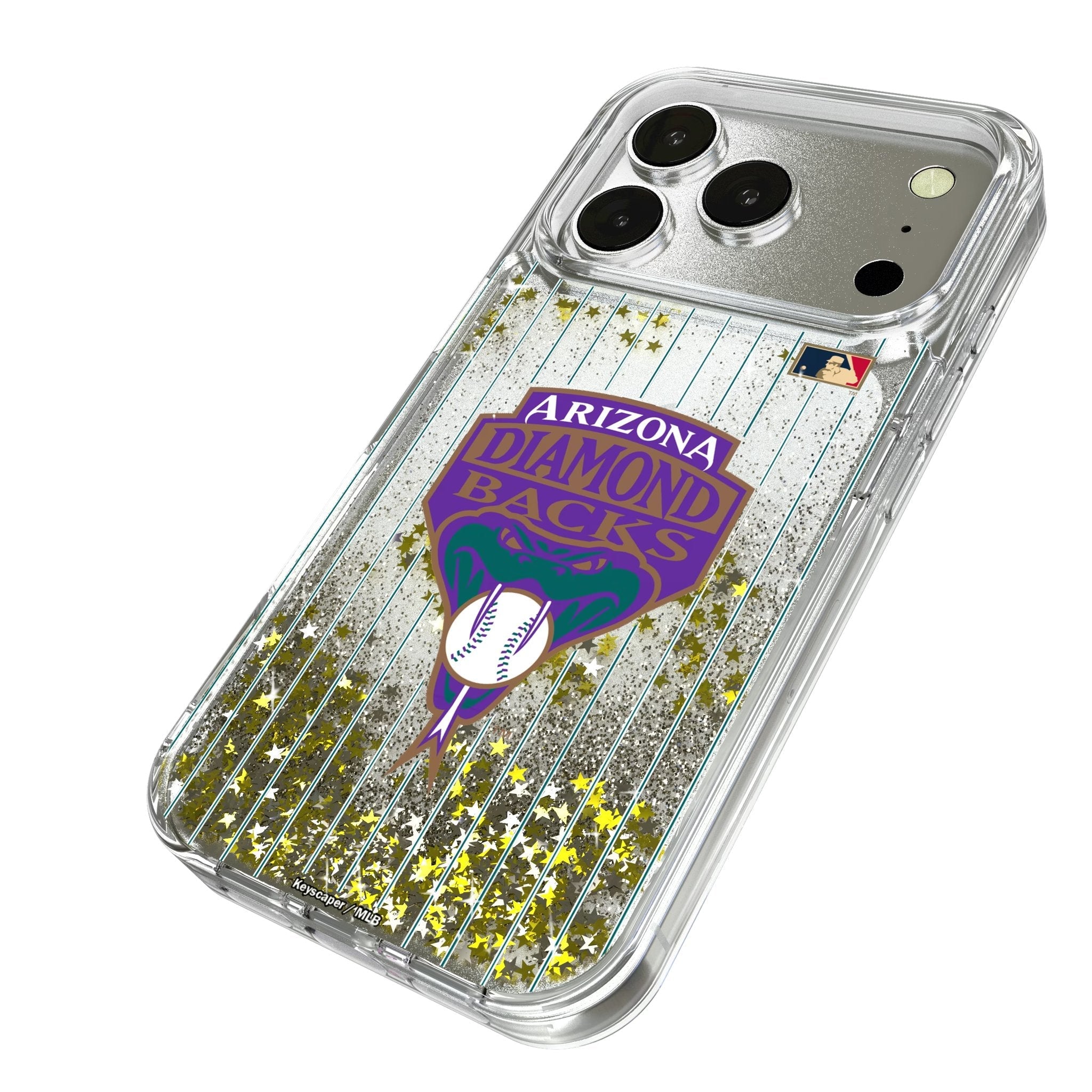 Arizona Diamondbacks 1999-2006 - Cooperstown Collection Pinstripe Glitter Phone Case for Apple iPhone 17 Series