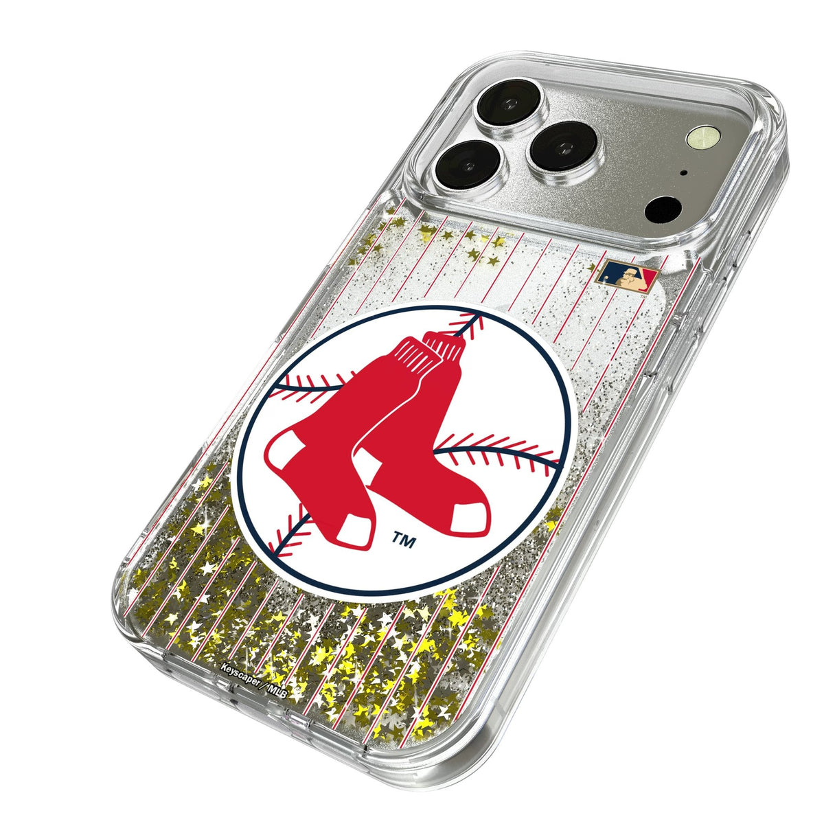 Boston Red Sox 1970-1975 - Cooperstown Collection Pinstripe Glitter Phone Case for Apple iPhone 17 Series