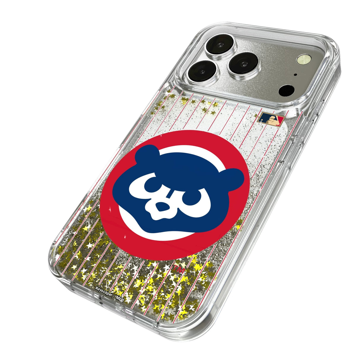 Chicago Cubs Home 1979-1993 - Cooperstown Collection Pinstripe Glitter Phone Case for Apple iPhone 17 Series 2
