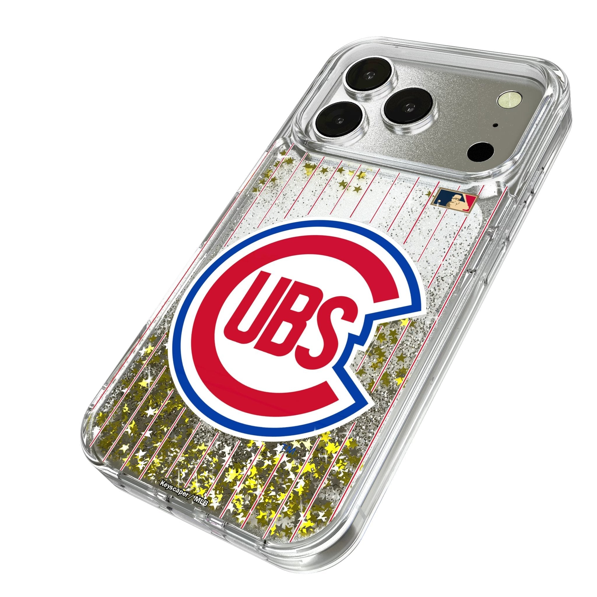 Chicago Cubs 1948-1956 - Cooperstown Collection Pinstripe Glitter Phone Case for Apple iPhone 17 Series 2