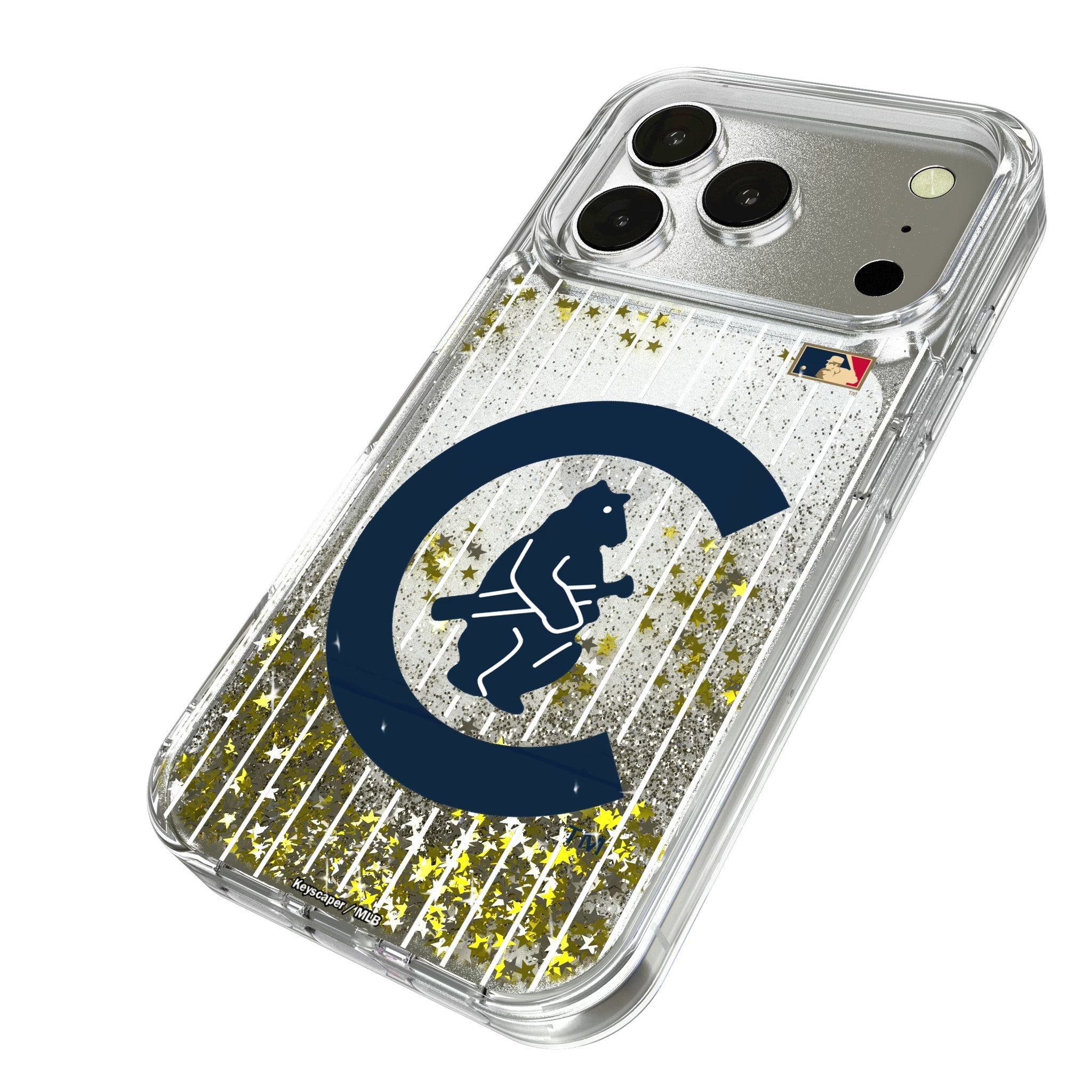 Chicago Cubs 1911-1912 - Cooperstown Collection Pinstripe Glitter Phone Case for Apple iPhone 17 Series 2