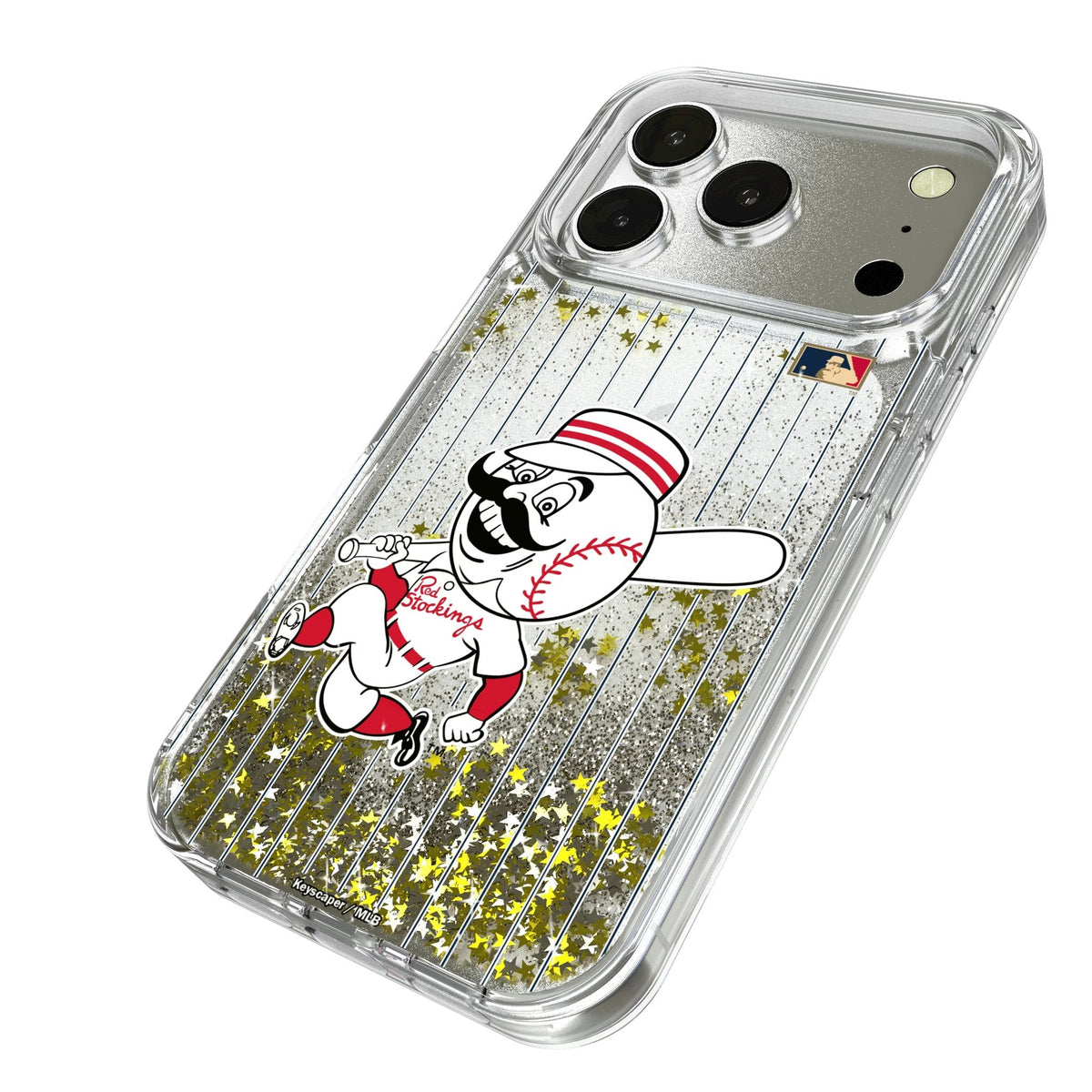 Cincinnati Reds 1953-1967 - Cooperstown Collection Pinstripe Glitter Phone Case for Apple iPhone 17 Series