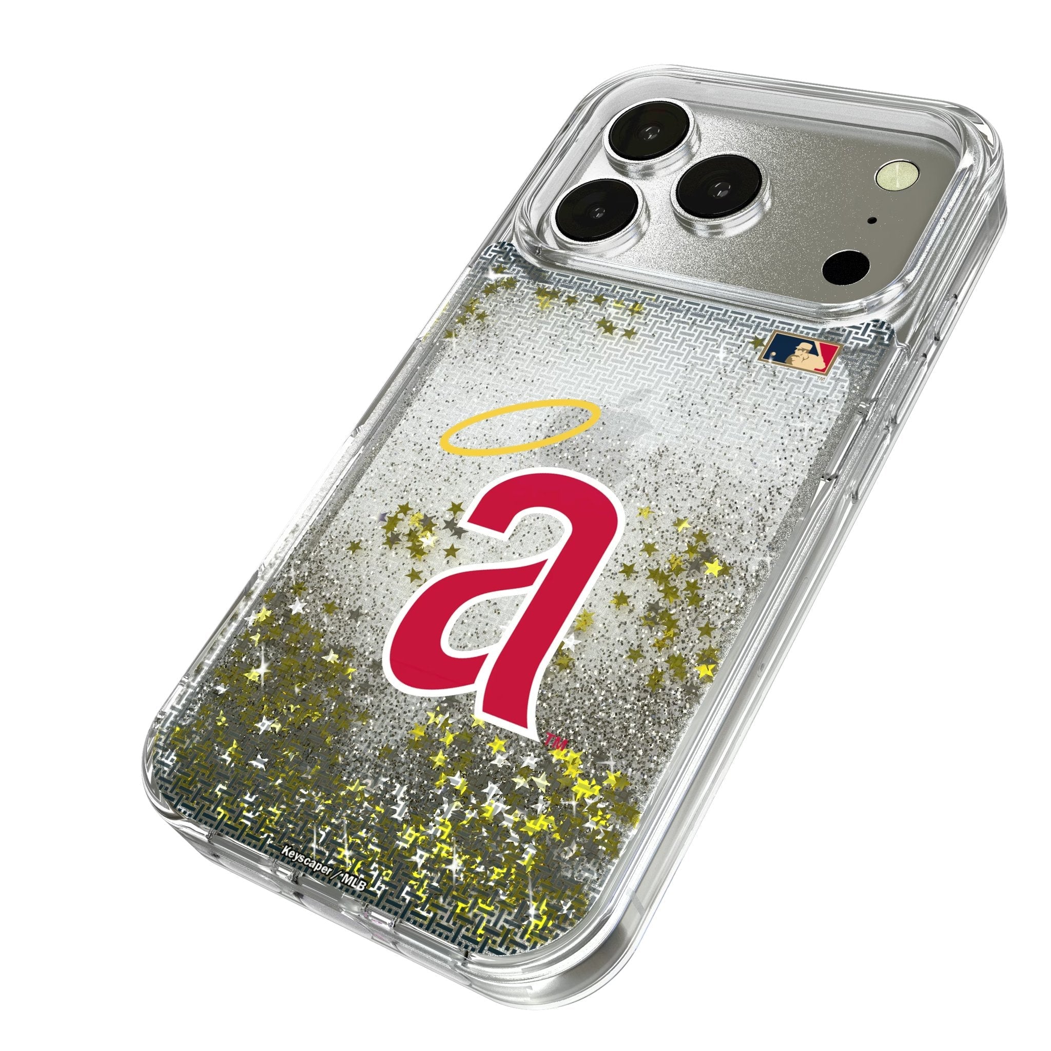 LA Angels 1971 - Cooperstown Collection Linen Glitter Phone Case for Apple iPhone 17 Series