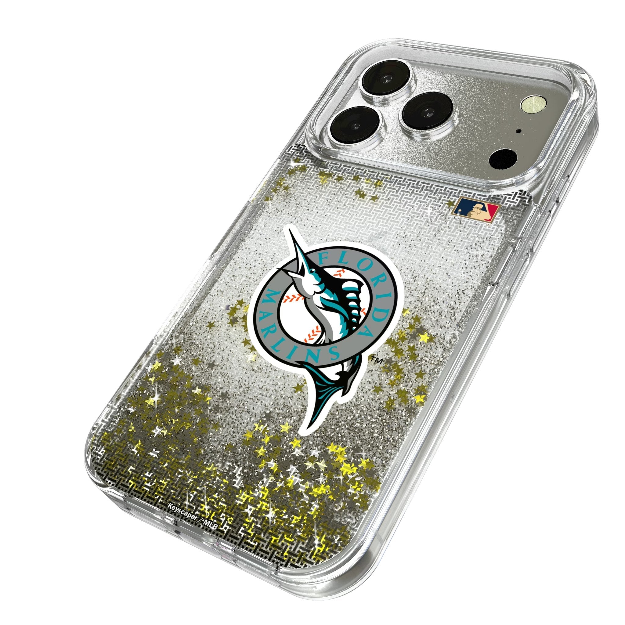 Miami Marlins 1993-2011 - Cooperstown Collection Linen Glitter Phone Case for Apple iPhone 17 Series 2