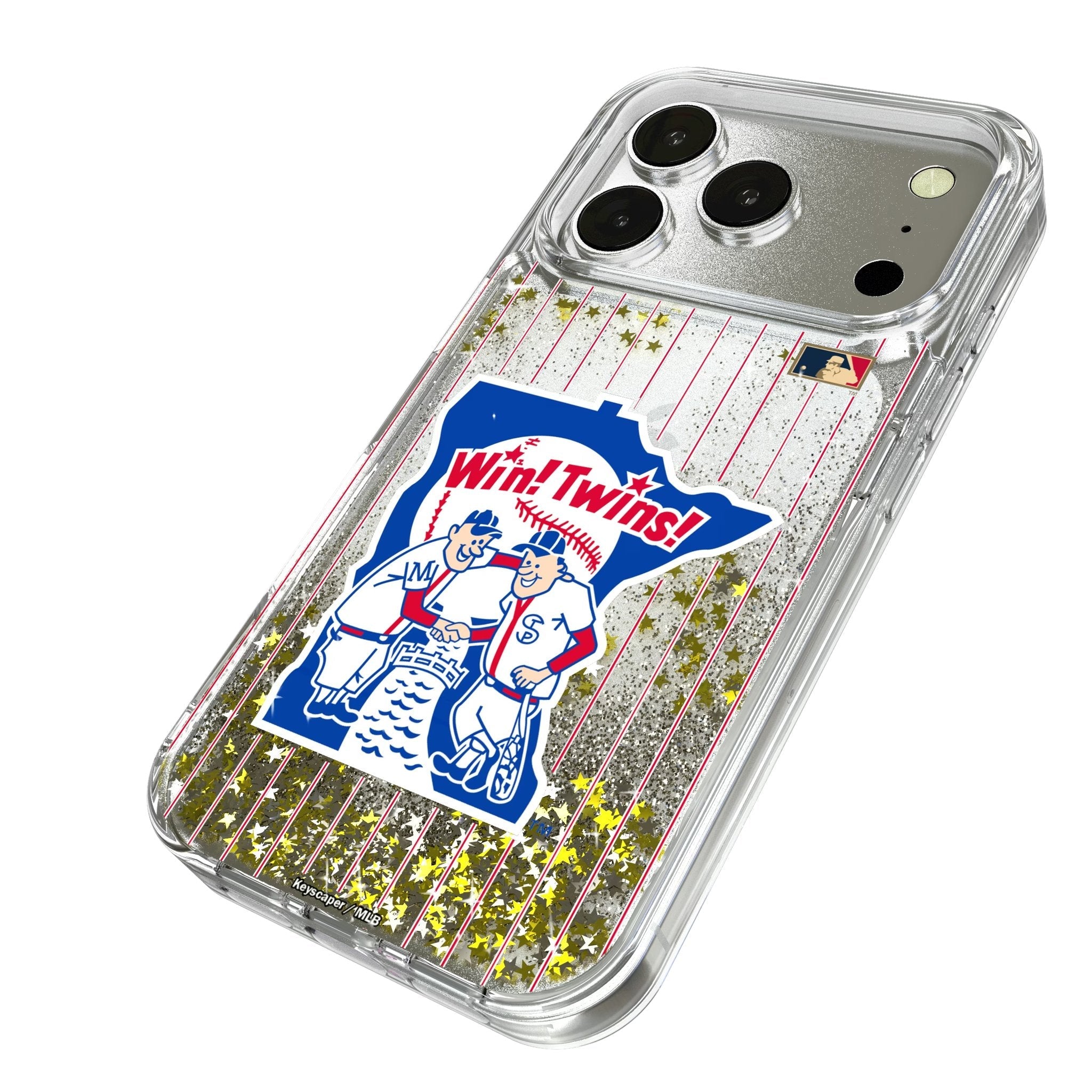 Minnesota Twins 1976-1986 - Cooperstown Collection Pinstripe Glitter Phone Case for Apple iPhone 17 Series